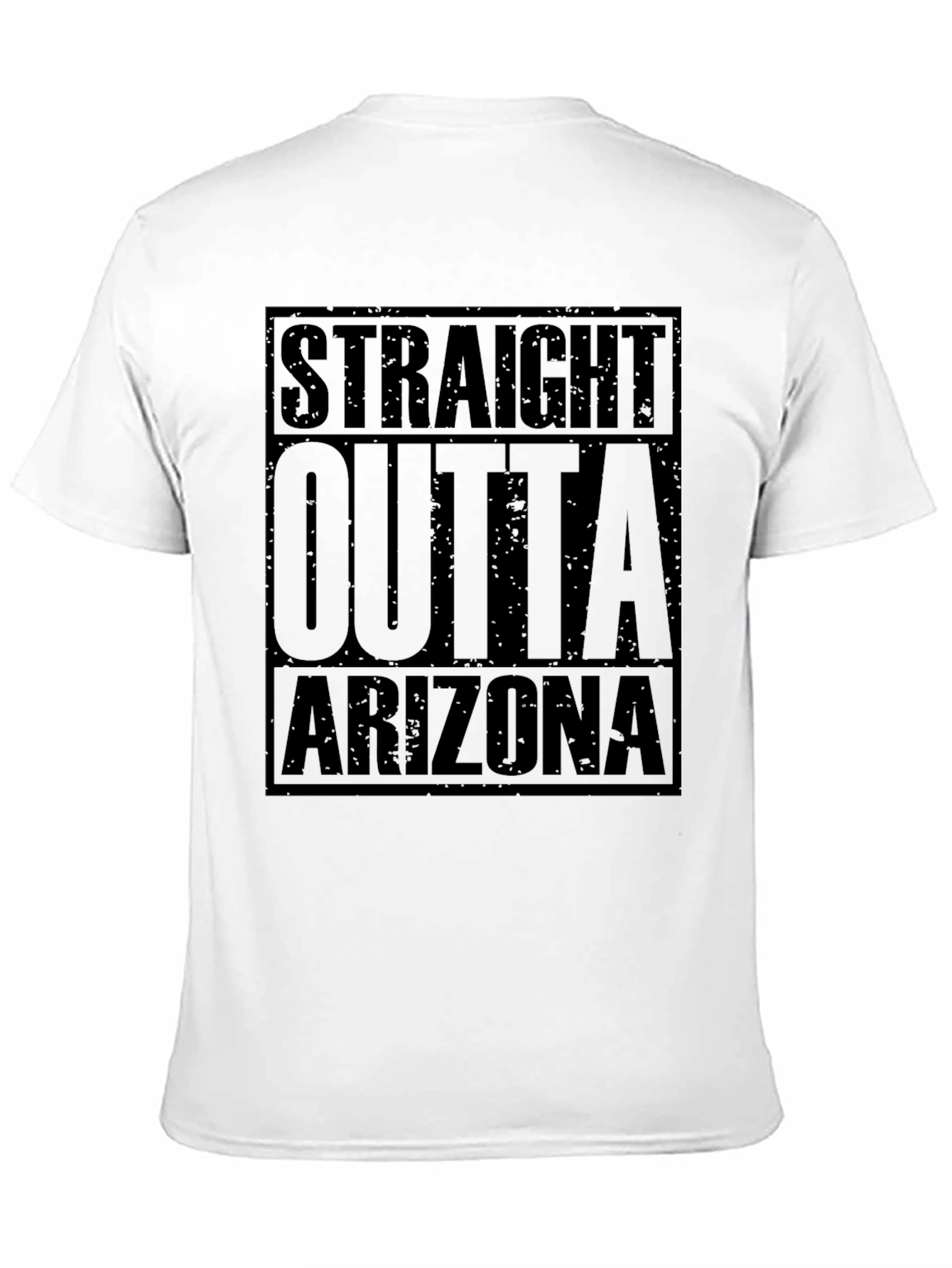 Straight Outta Arizona Black Graphic Tee Shirt