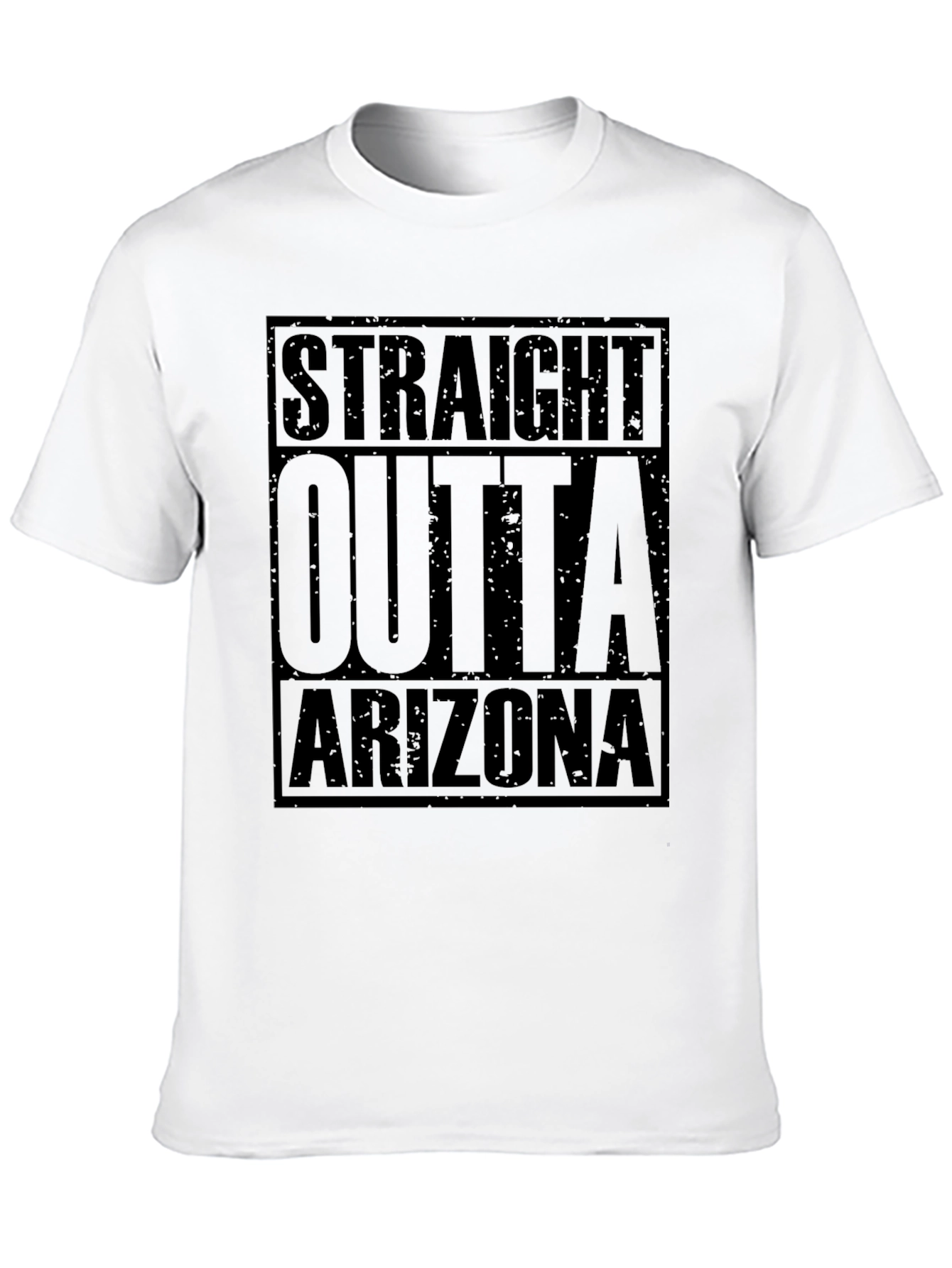 Straight Outta Arizona Black Graphic Tee Shirt