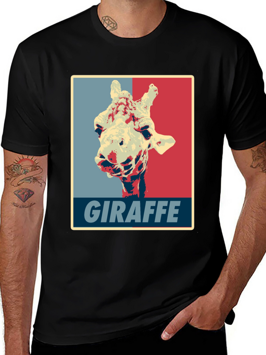 Giraffe Graphic Print T-Shirt - Unique Animal Design