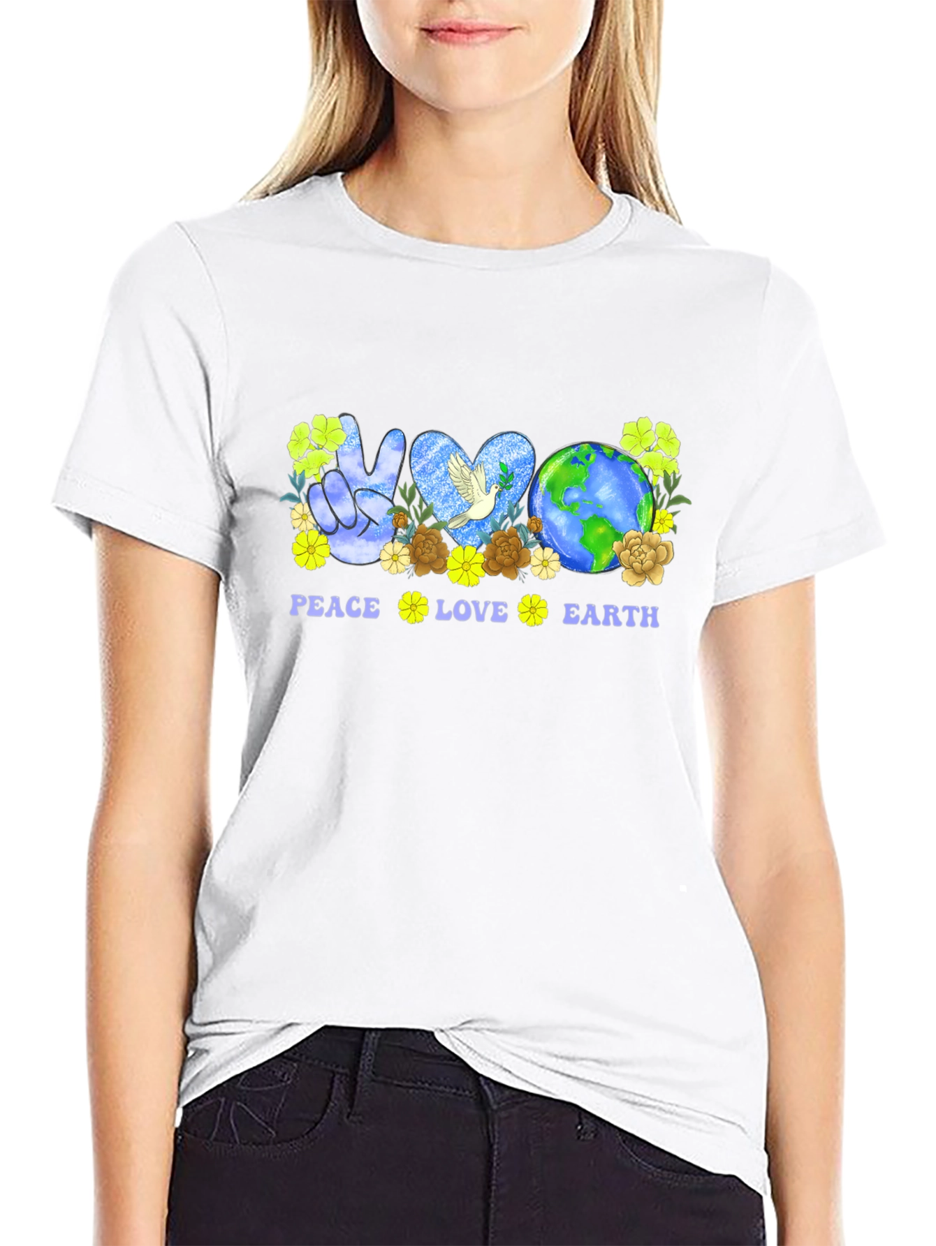 Peace Love Earth Graphic T-Shirt