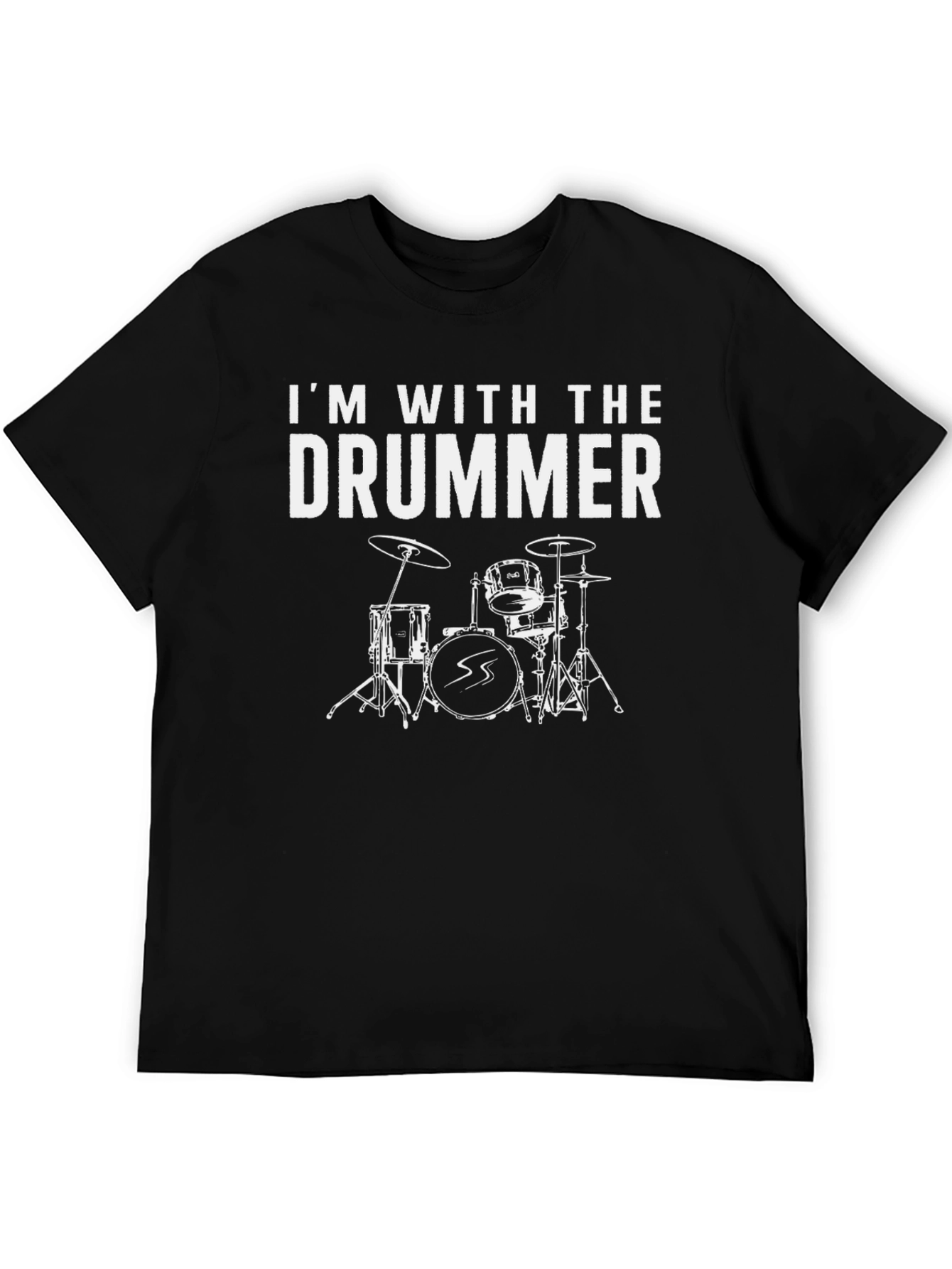 Im With The Drummer Black T-Shirt