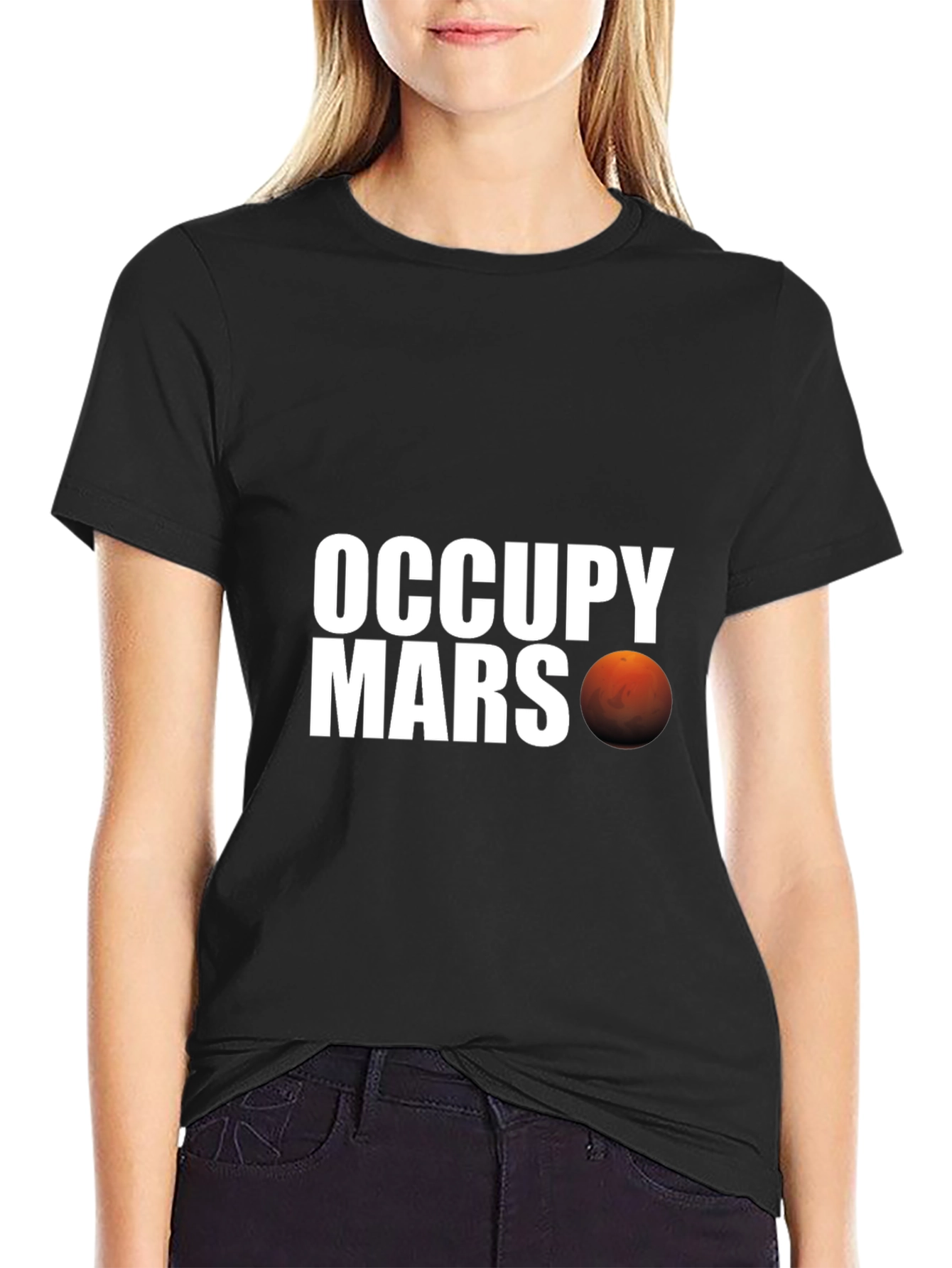 Occupy Mars Graphic T-Shirt - Black Cotton Tee