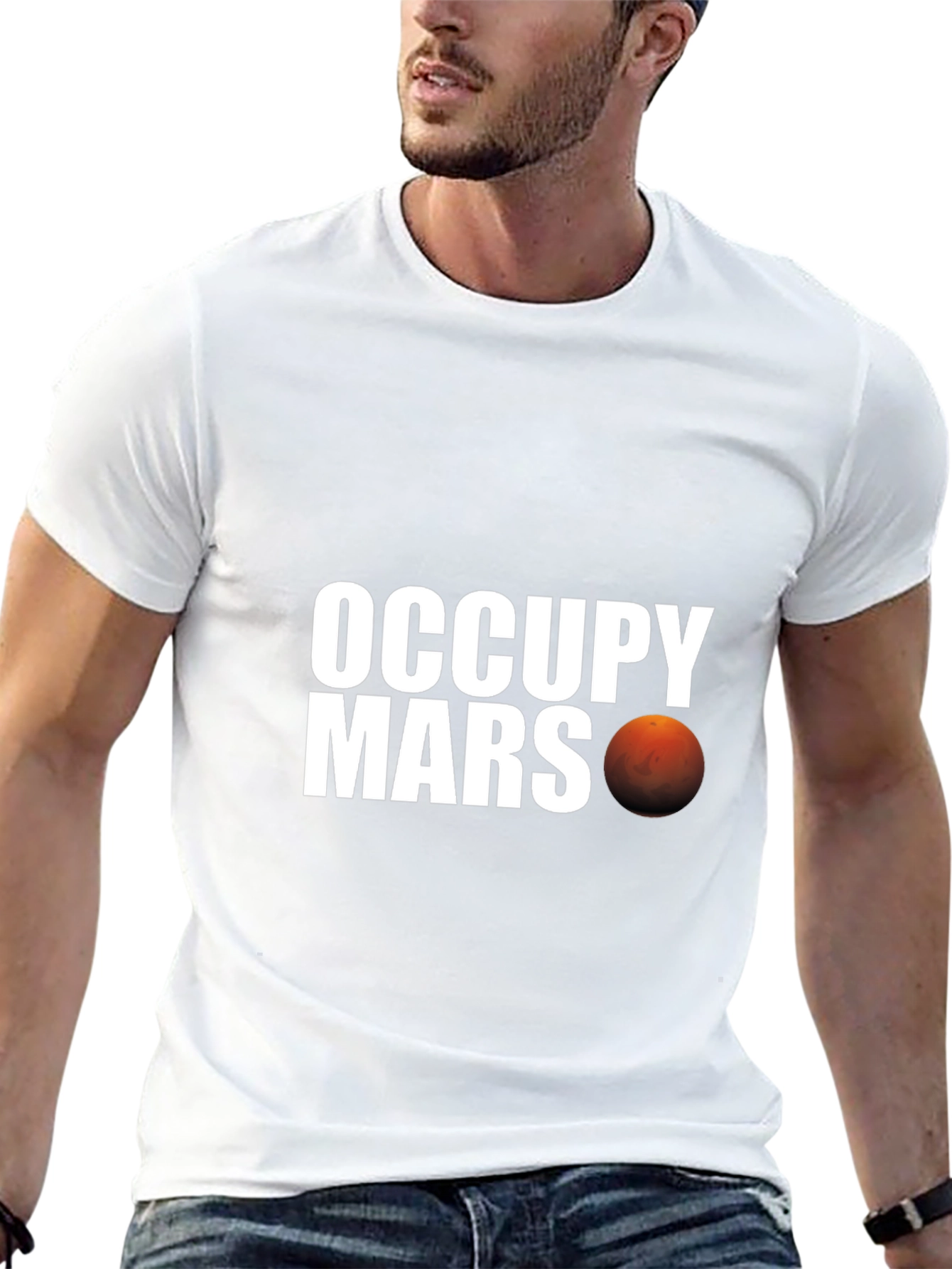 Occupy Mars Graphic T-Shirt - Black Cotton Tee