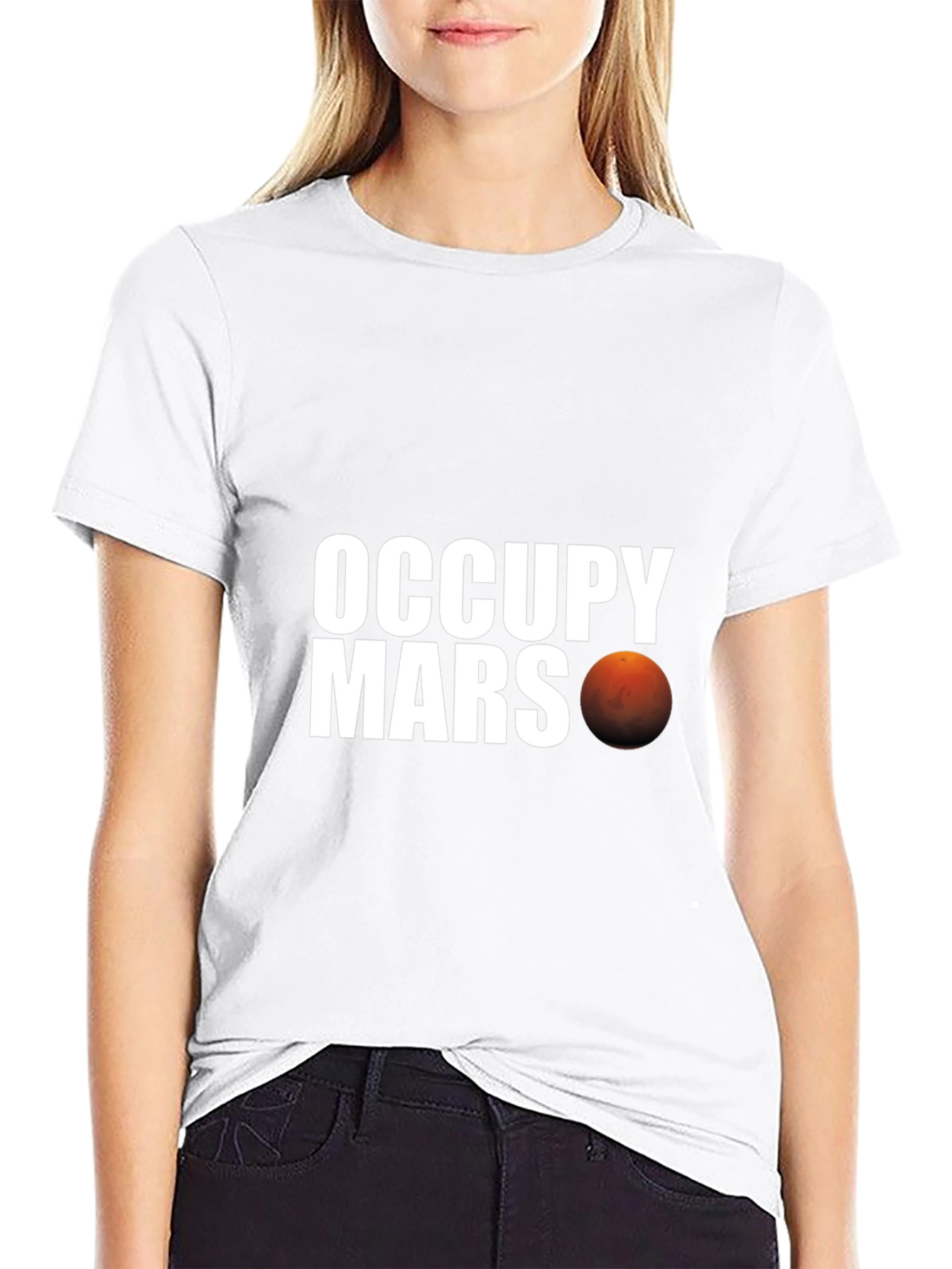 Occupy Mars Graphic T-Shirt - Black Cotton Tee