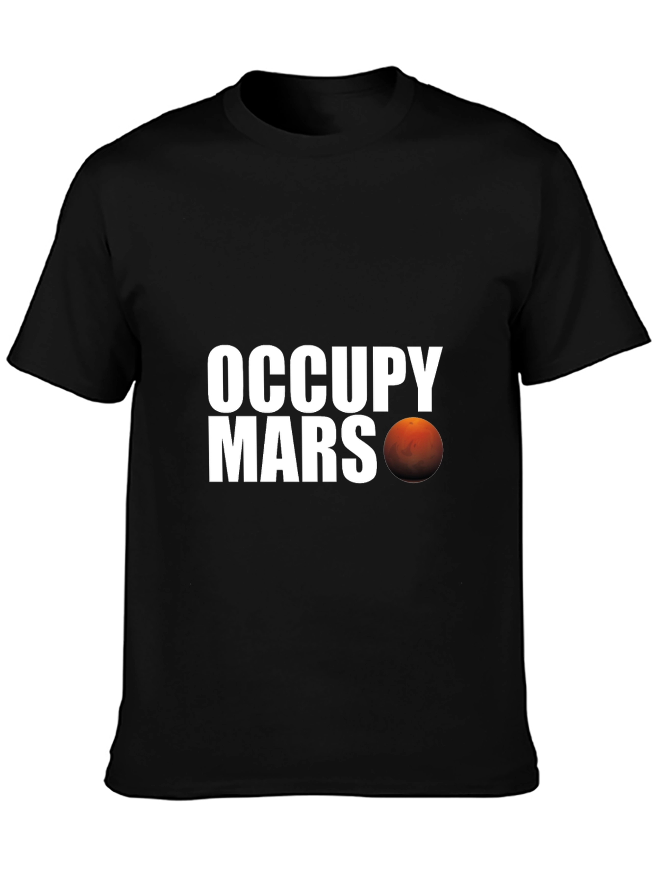 Occupy Mars Graphic T-Shirt - Black Cotton Tee