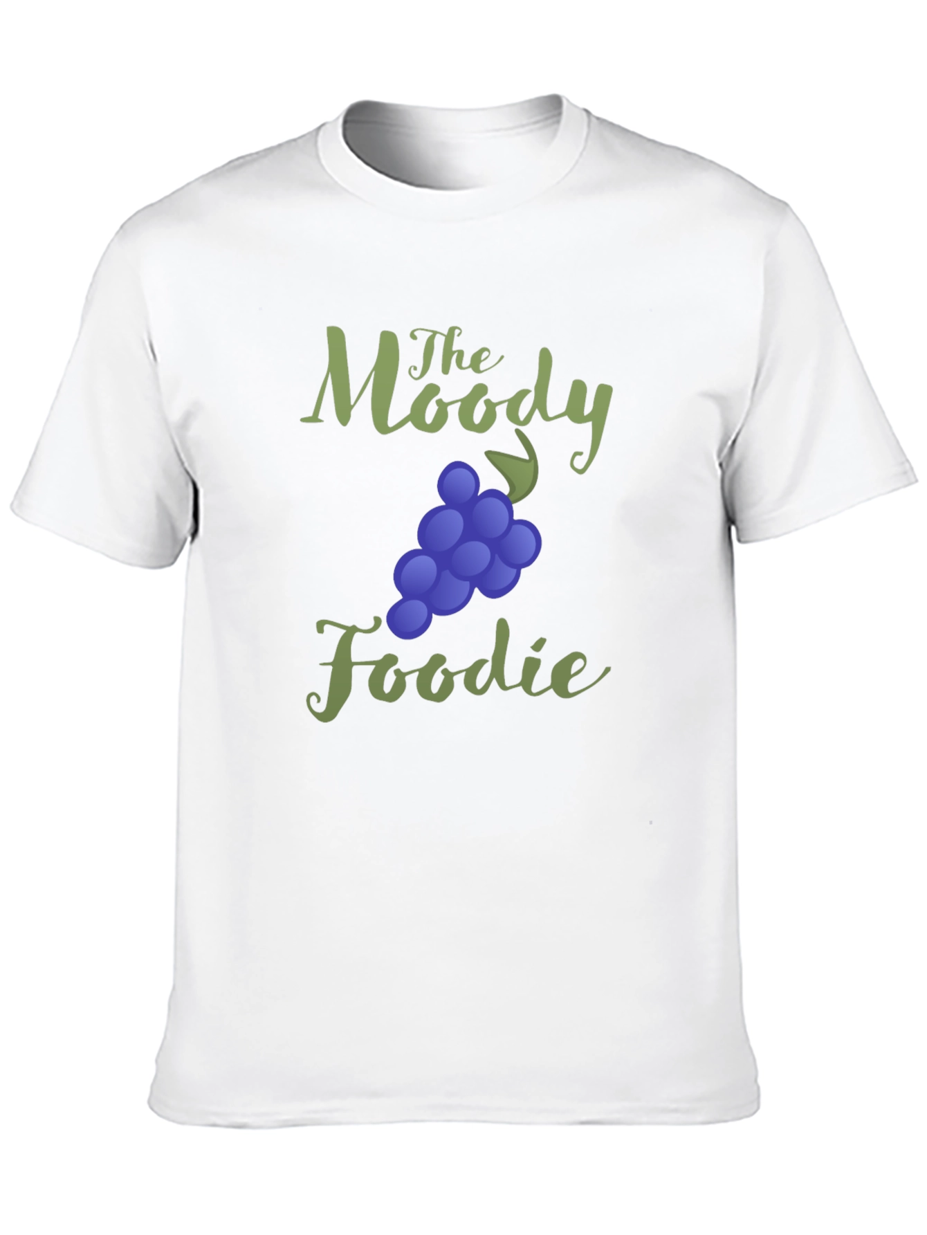 The Moody Foodie Black T-Shirt - Grapes Graphic Tee