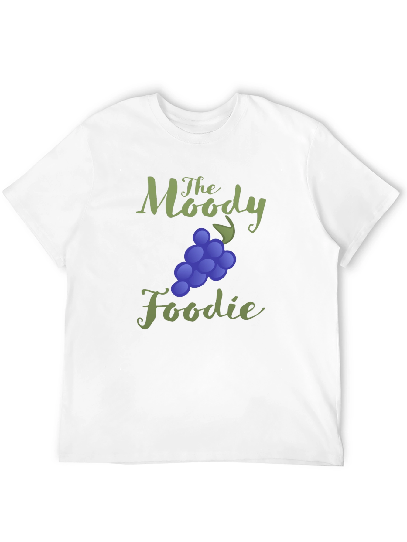 The Moody Foodie Black T-Shirt - Grapes Graphic Tee