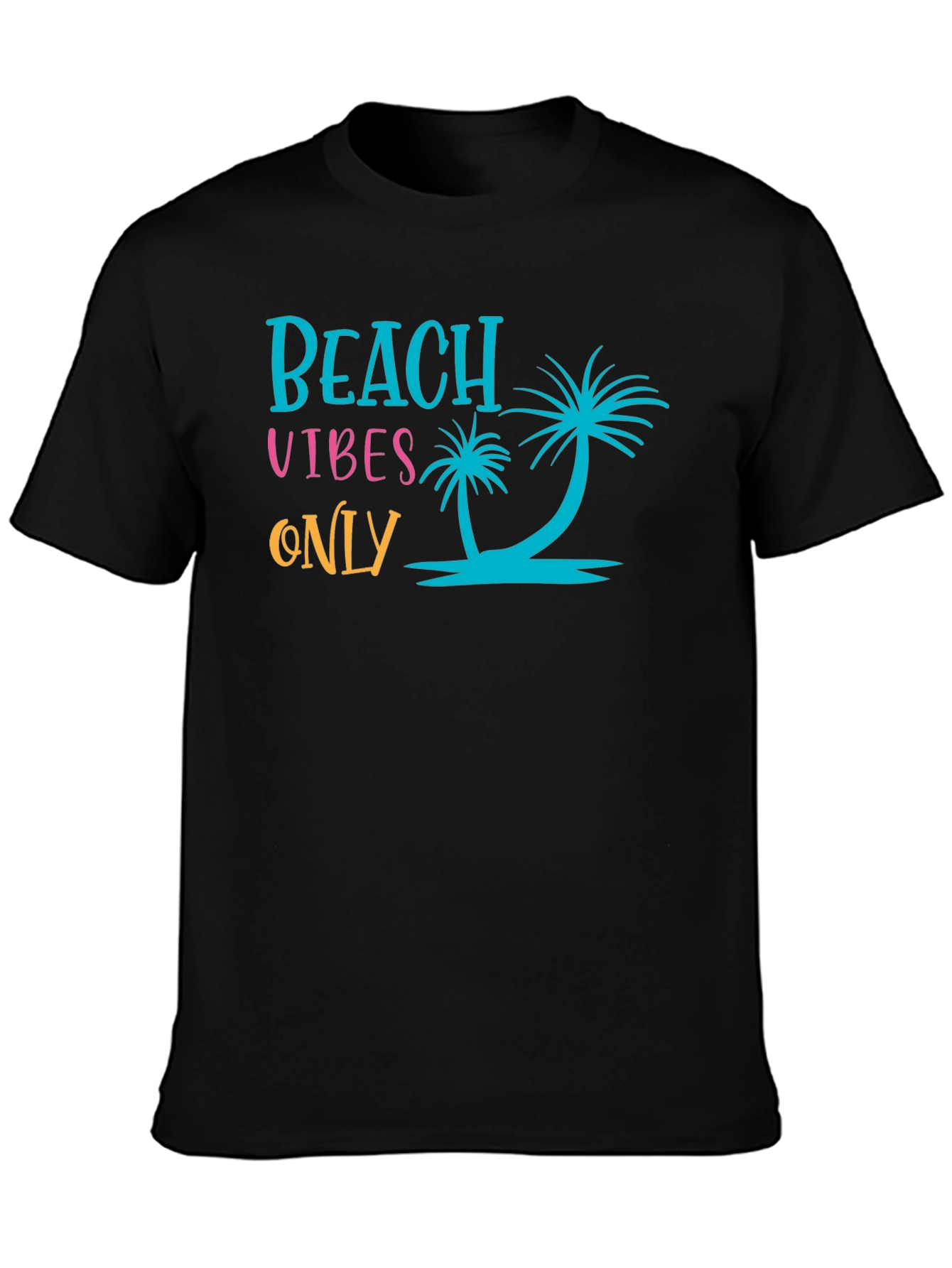 Beach Vibes Only Black T-Shirt