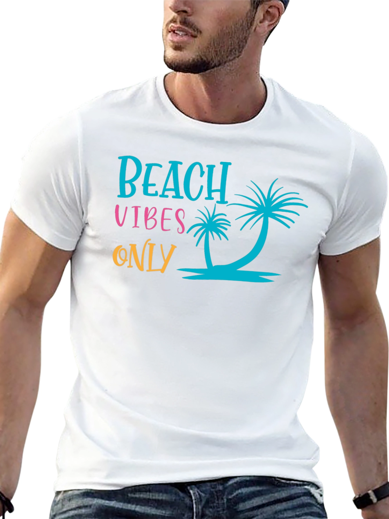 Beach Vibes Only Black T-Shirt