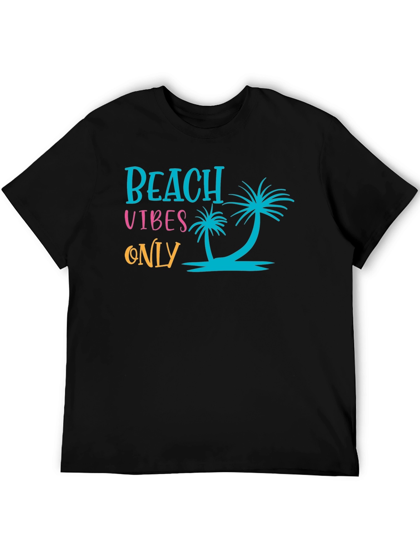 Beach Vibes Only Black T-Shirt