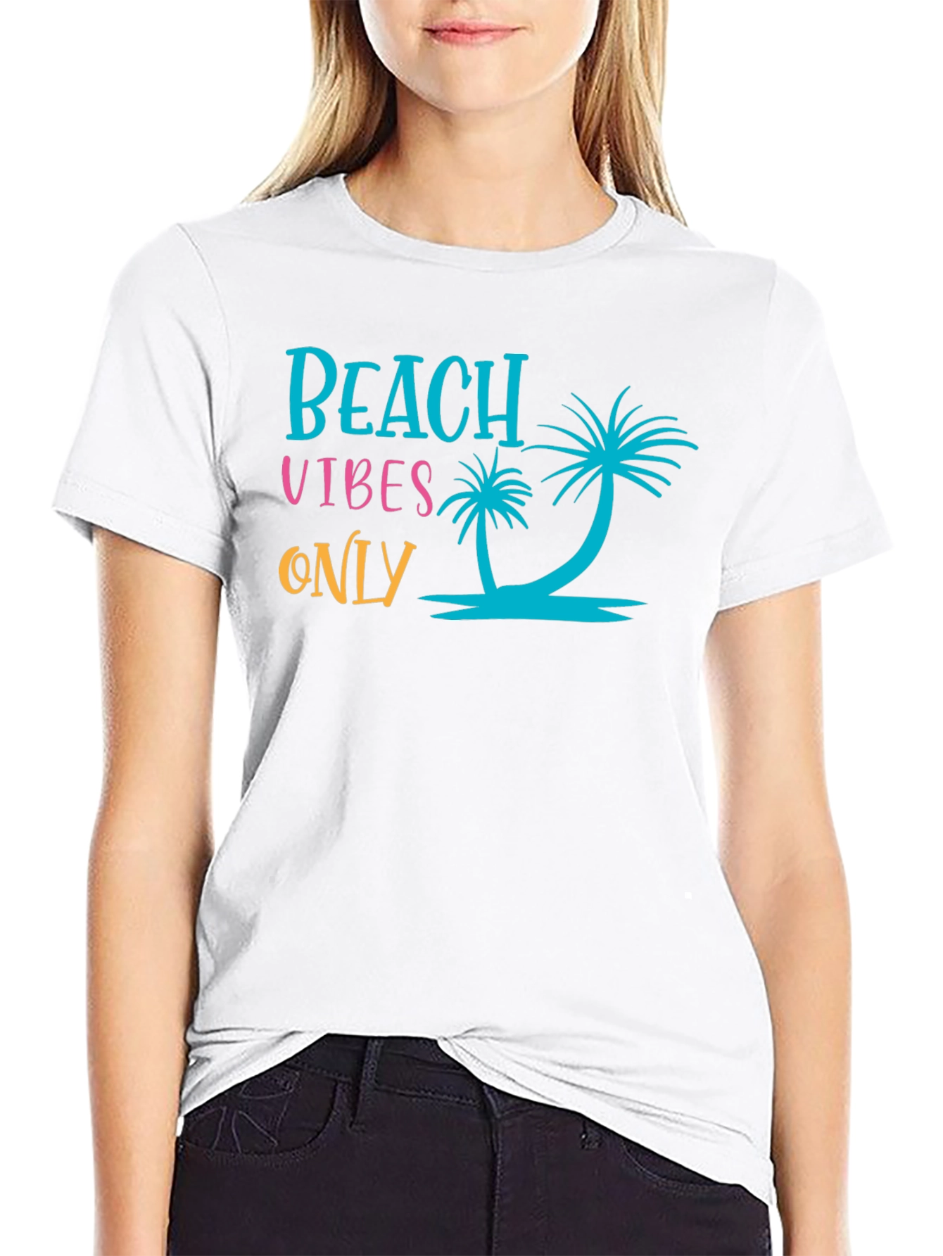 Beach Vibes Only Black T-Shirt