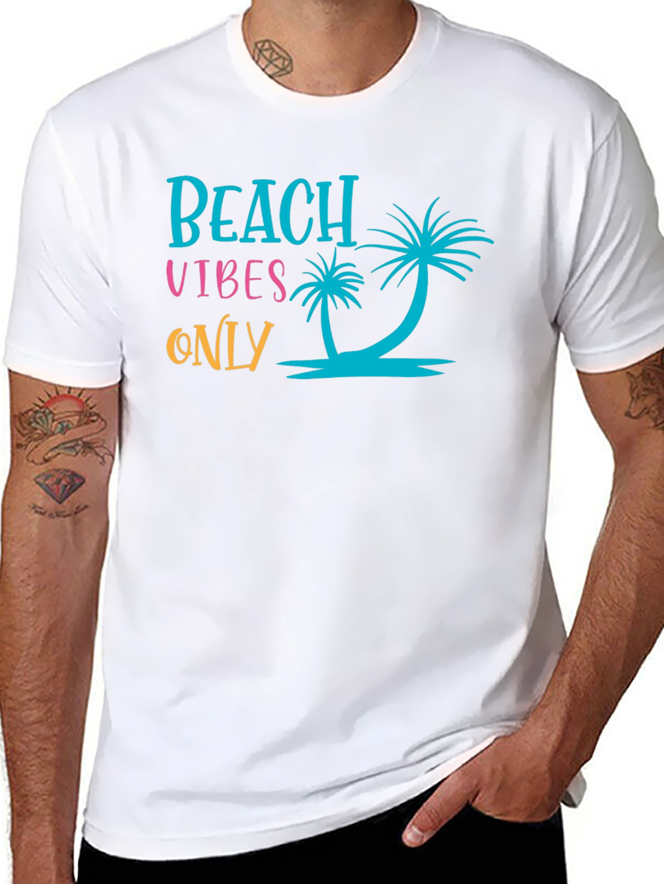 Beach Vibes Only Black T-Shirt