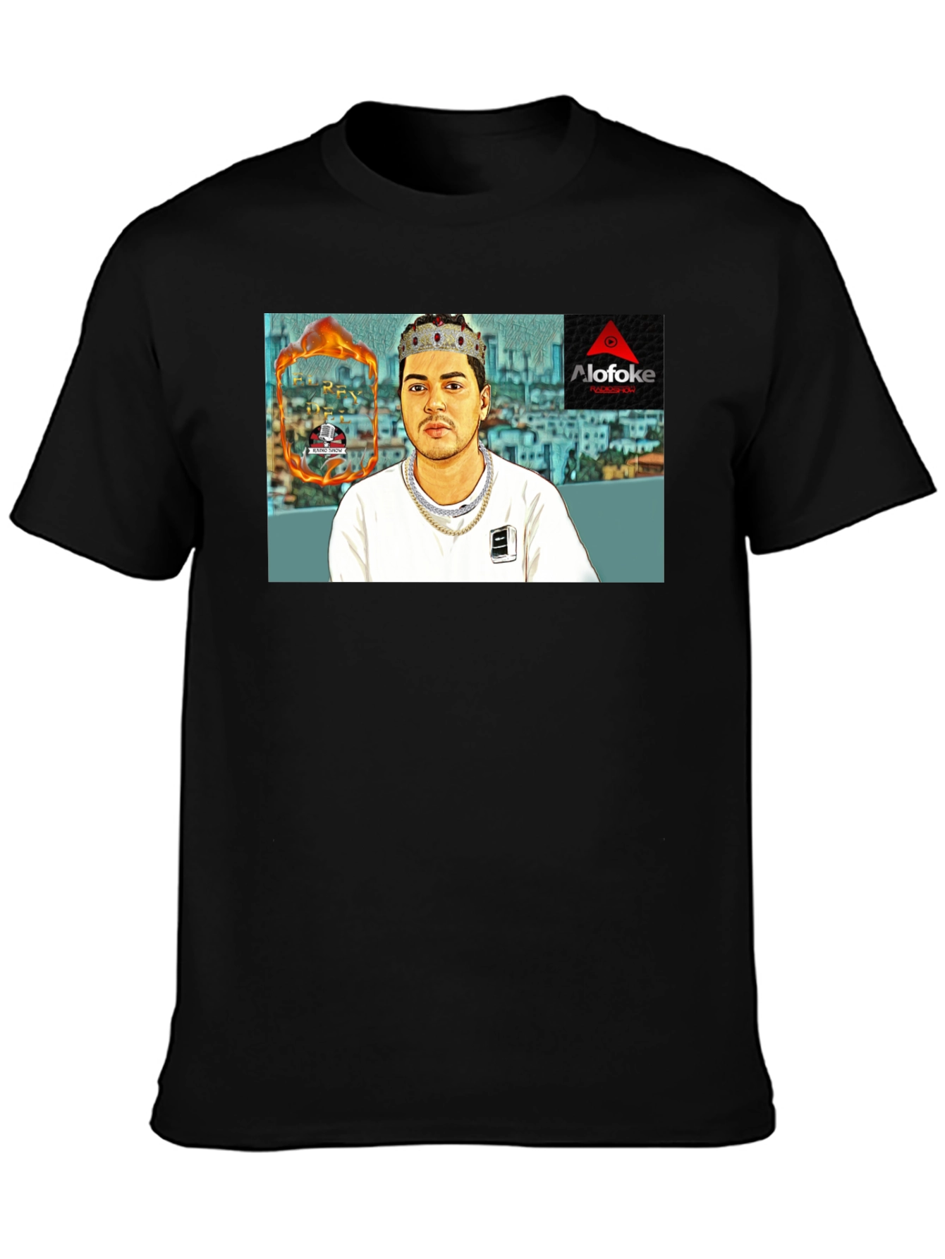 AlofoKe Graphic T-Shirt - Trendy Black Tee