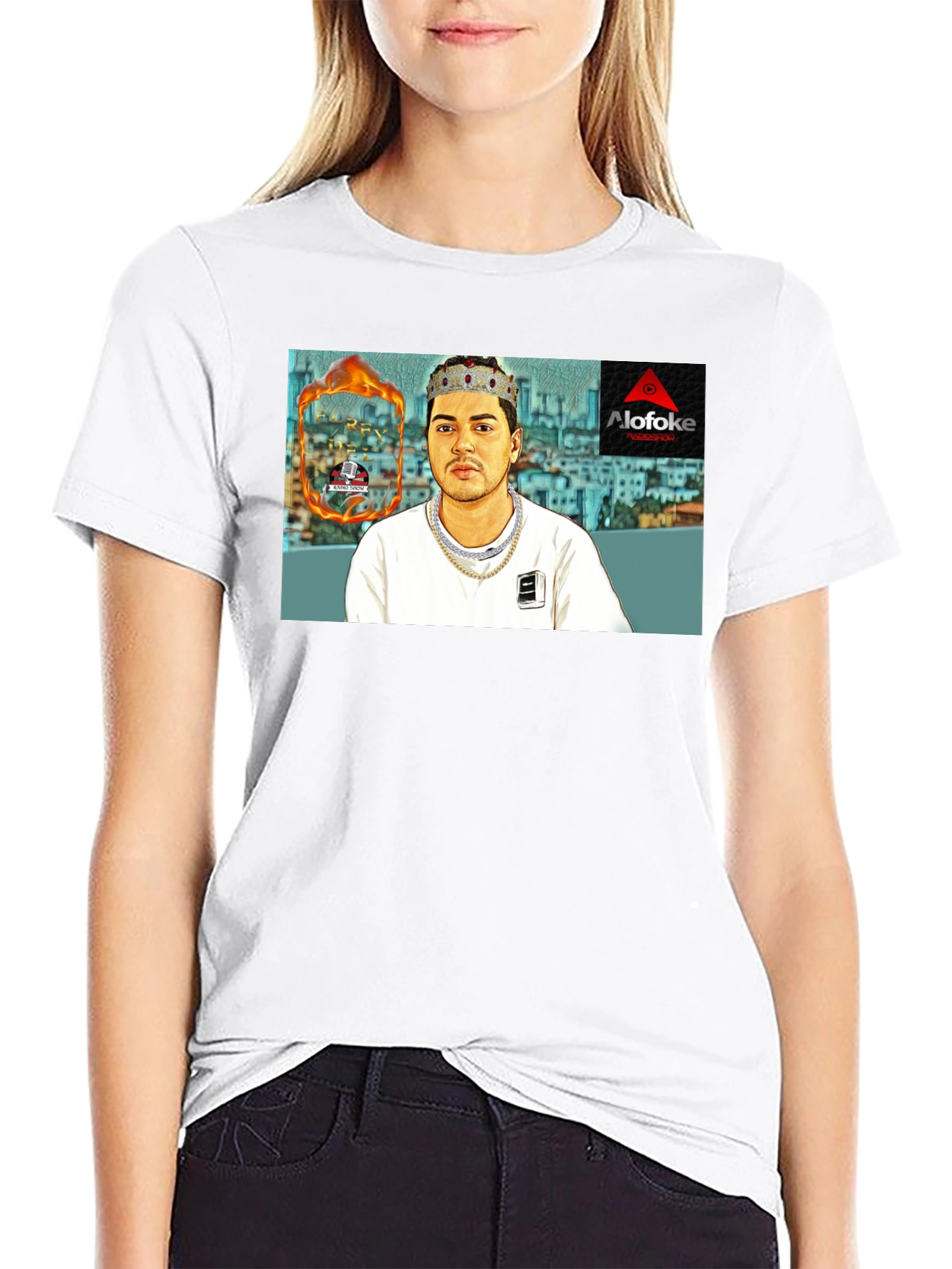 AlofoKe Graphic T-Shirt - Trendy Black Tee