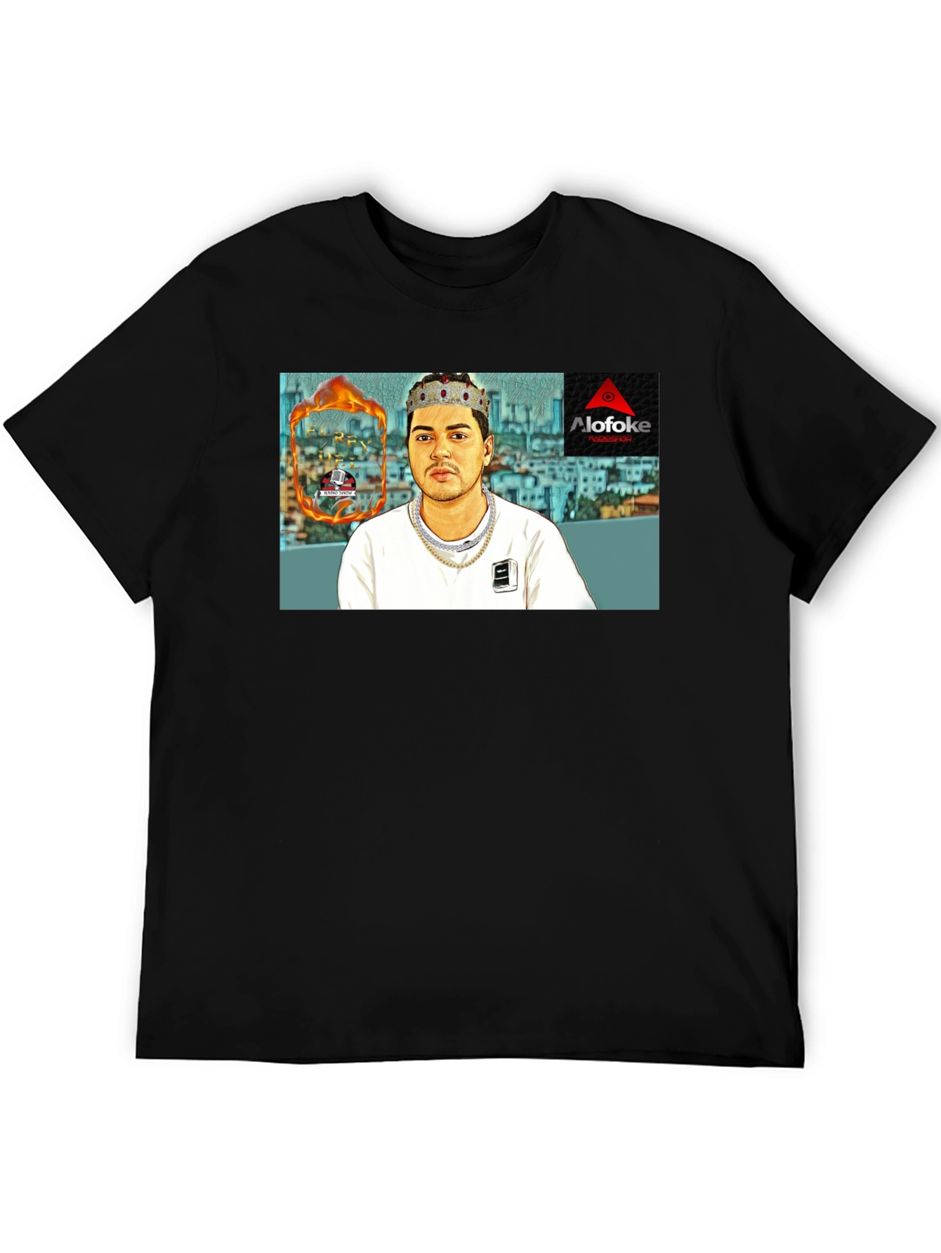 AlofoKe Graphic T-Shirt - Trendy Black Tee