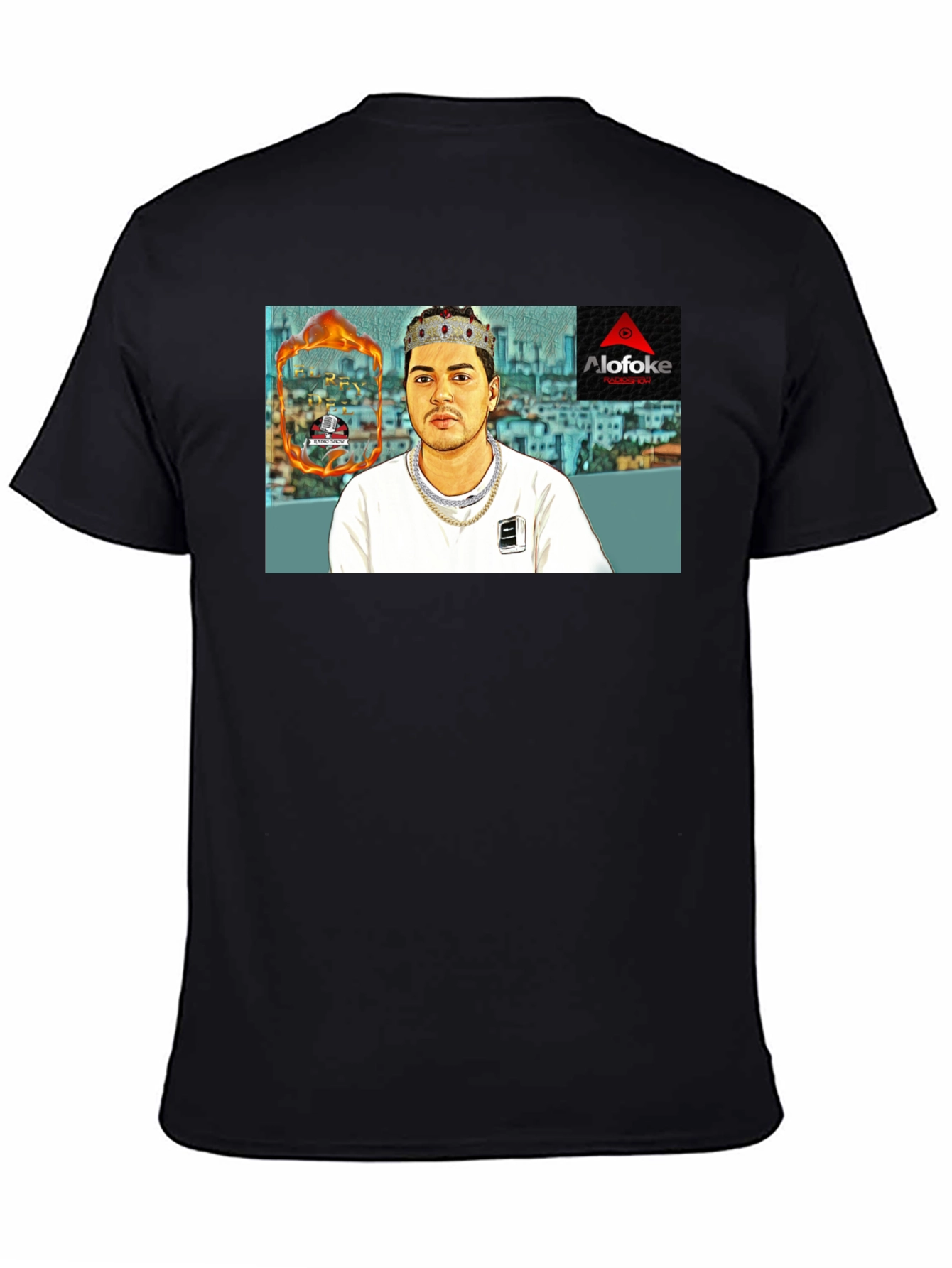 AlofoKe Graphic T-Shirt - Trendy Black Tee