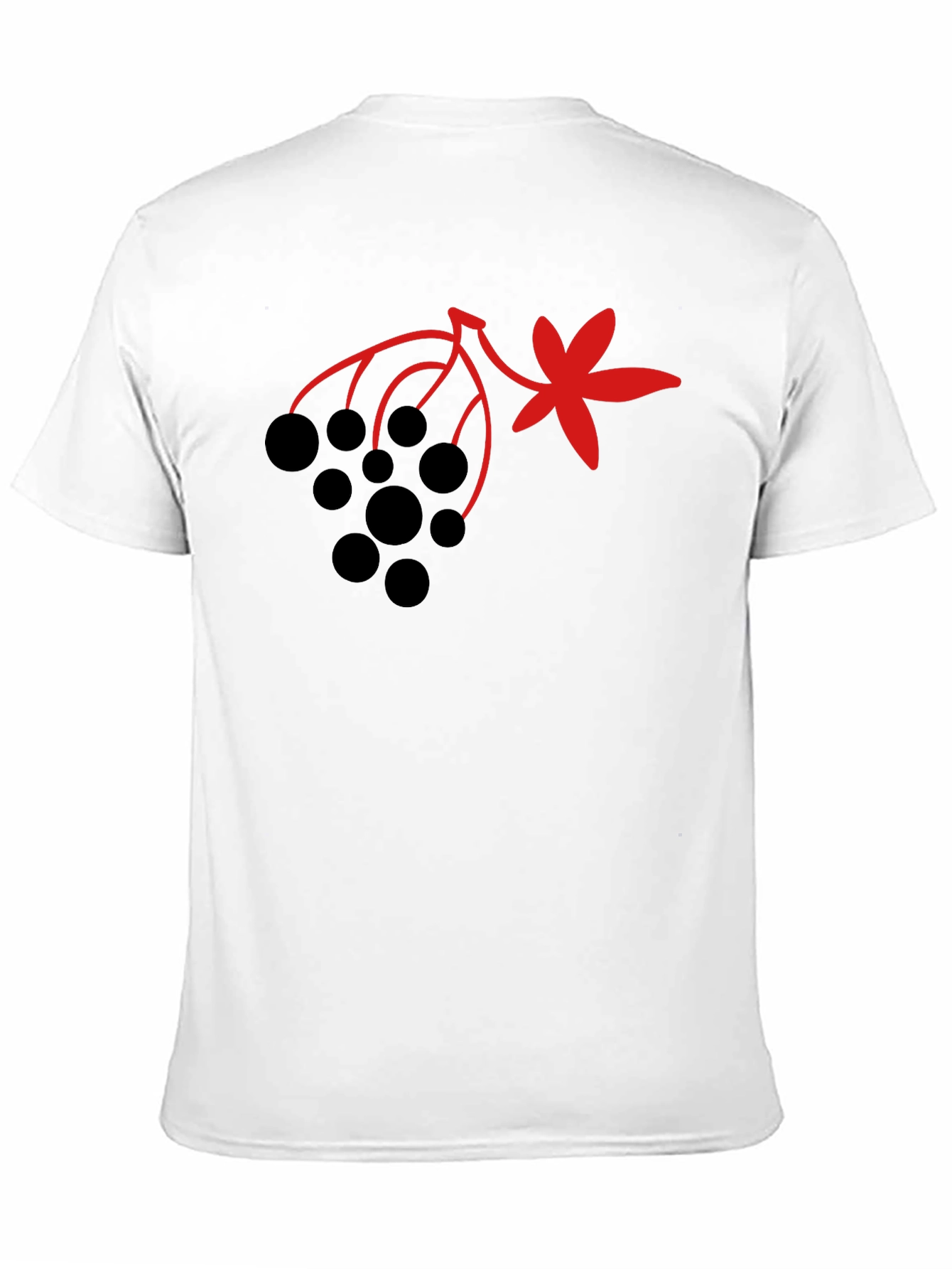 Berry & Leaf Graphic Black T-Shirt