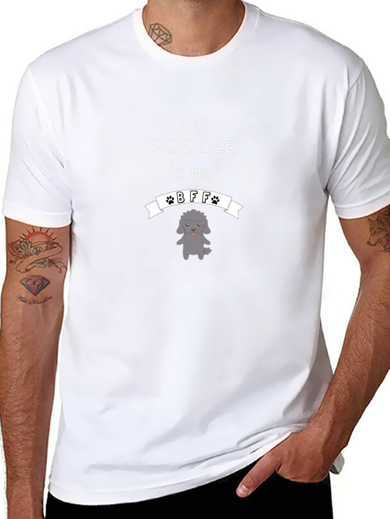 My Poodle is My BFF Black T-Shirt