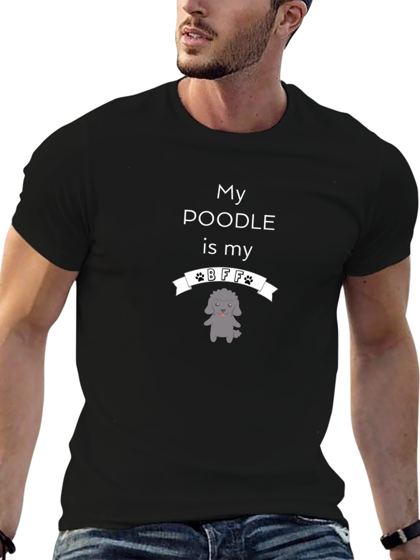 My Poodle is My BFF Black T-Shirt