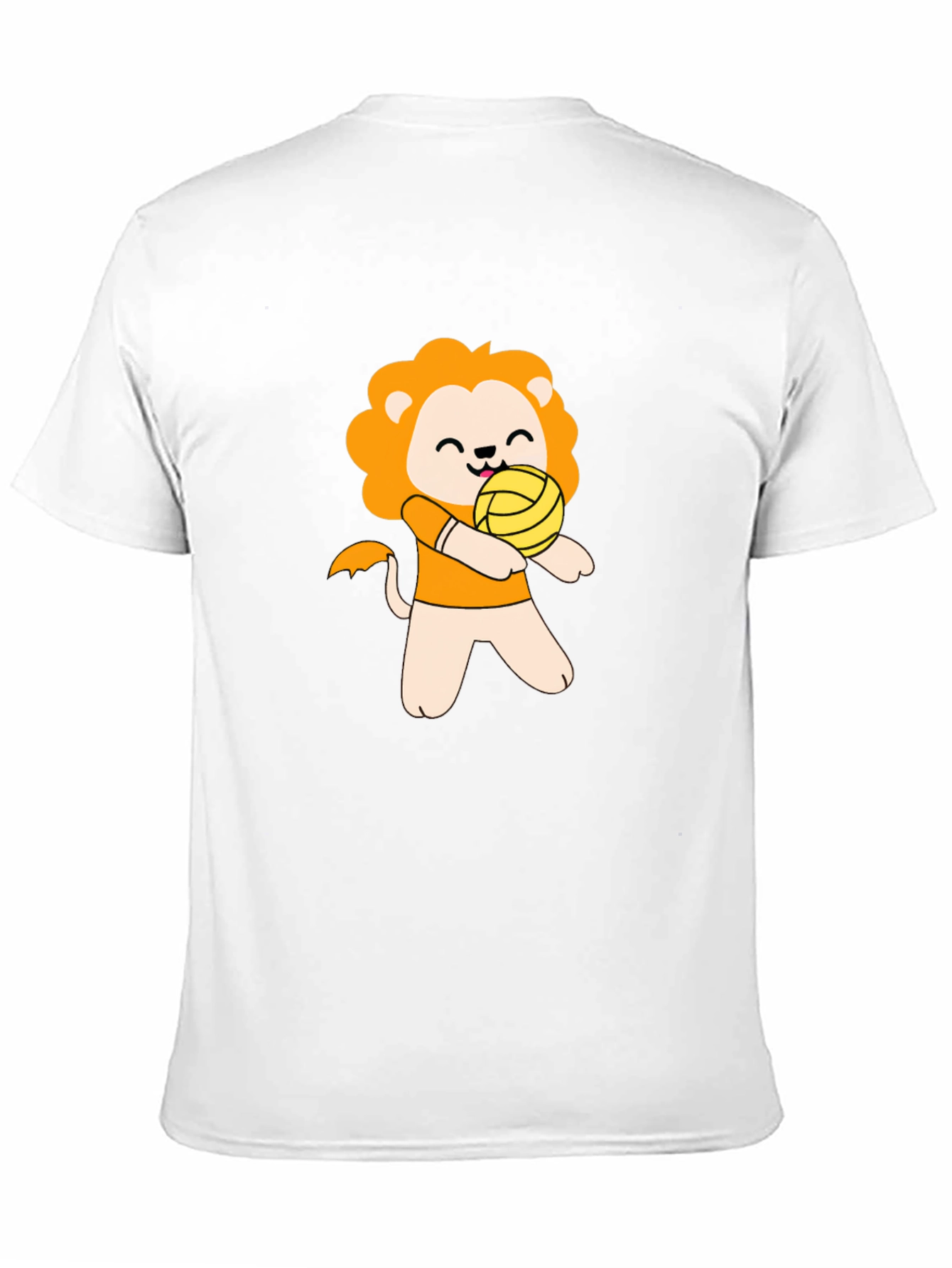 Cute Lion Volleyball Player Graphic T-Shirt