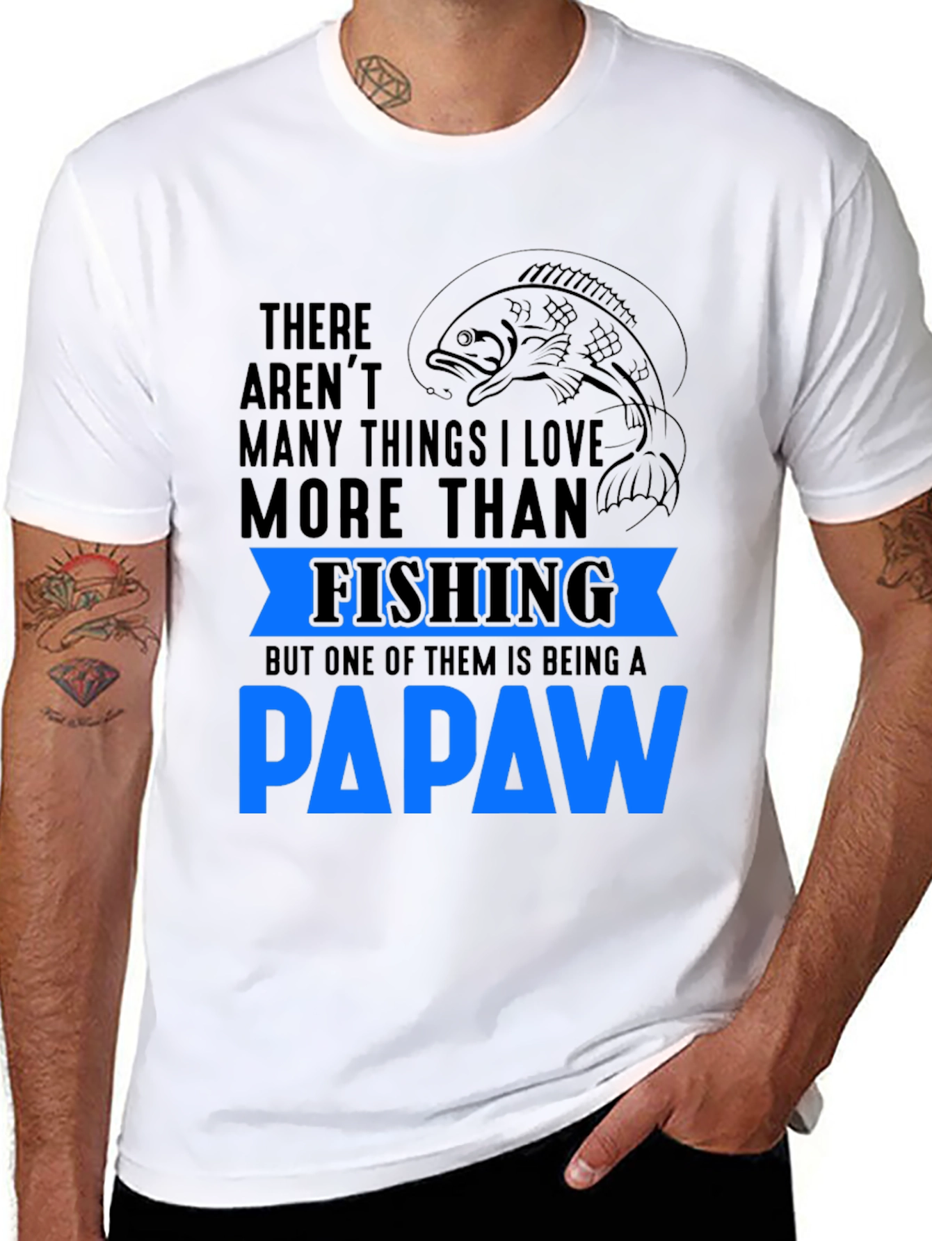 Fishing Papaw T-Shirt - Gift for Grandpa