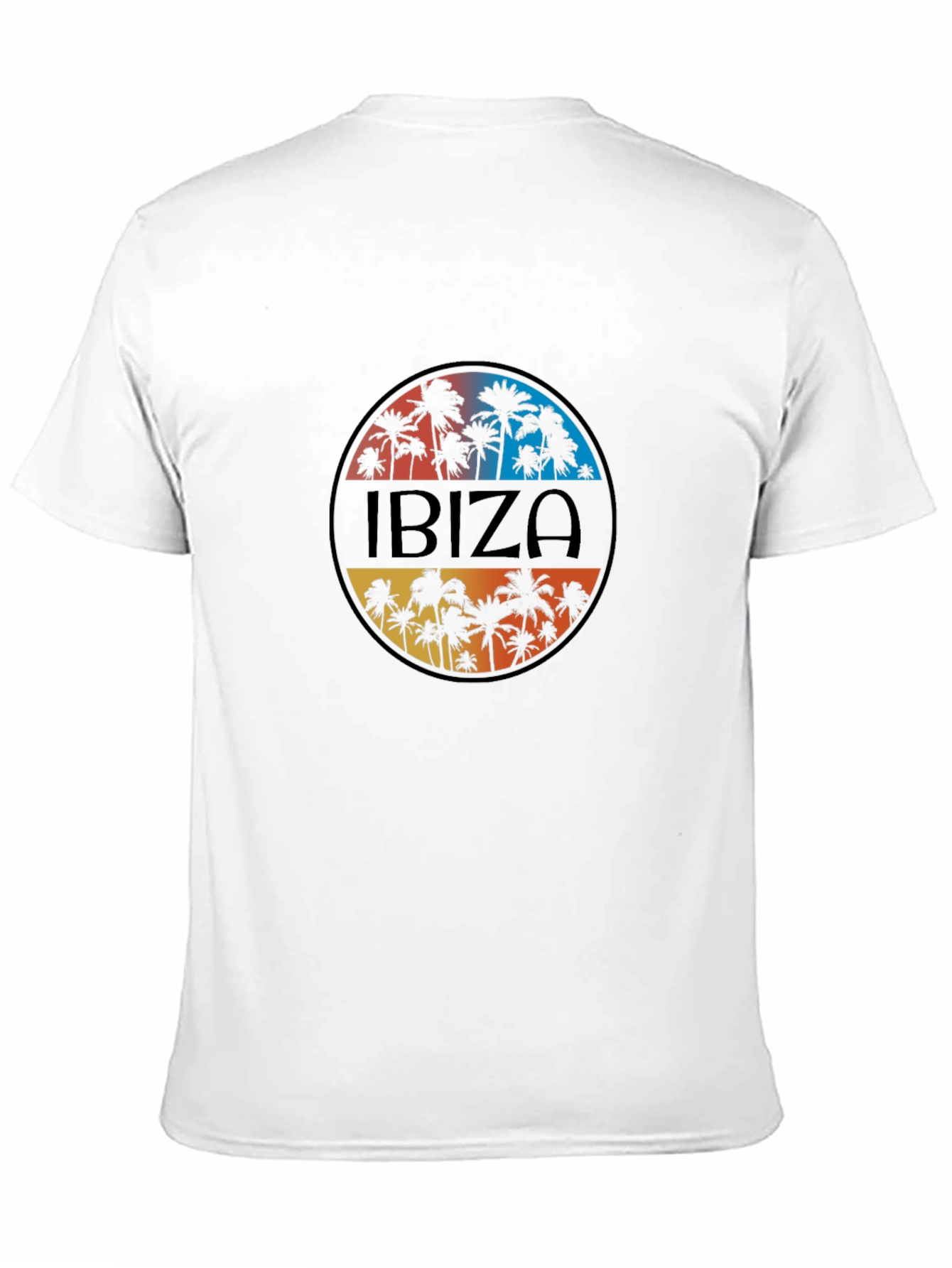 Ibiza Palm Tree Graphic Tee - Mens Black T-Shirt