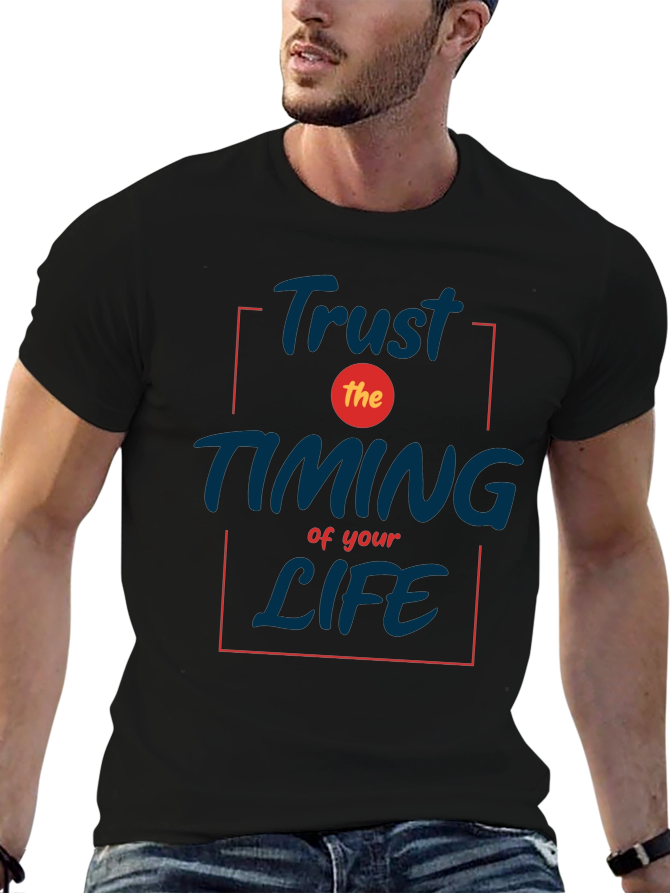 Trust the Timing T-Shirt - Inspirational Black Tee