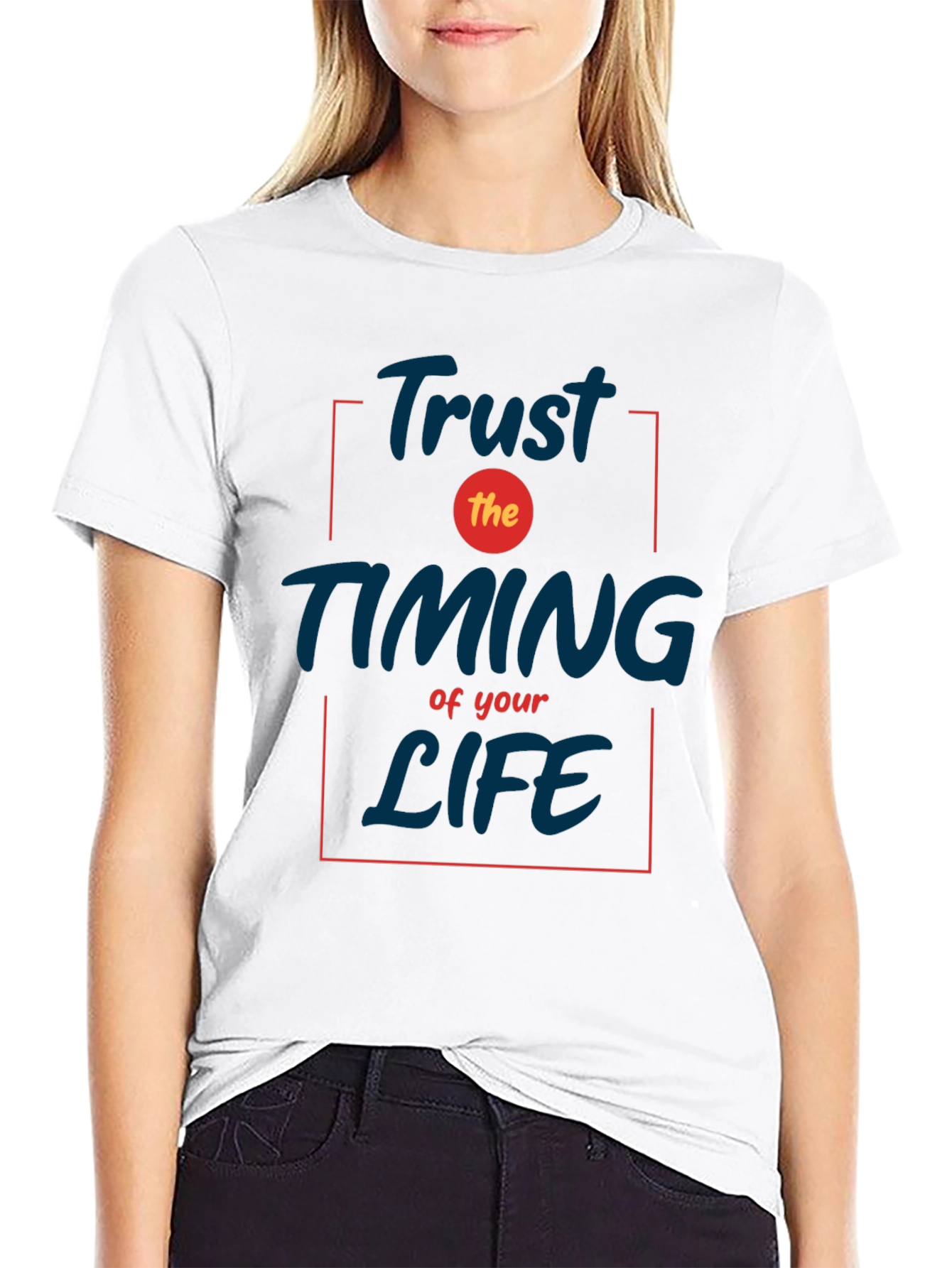 Trust the Timing T-Shirt - Inspirational Black Tee