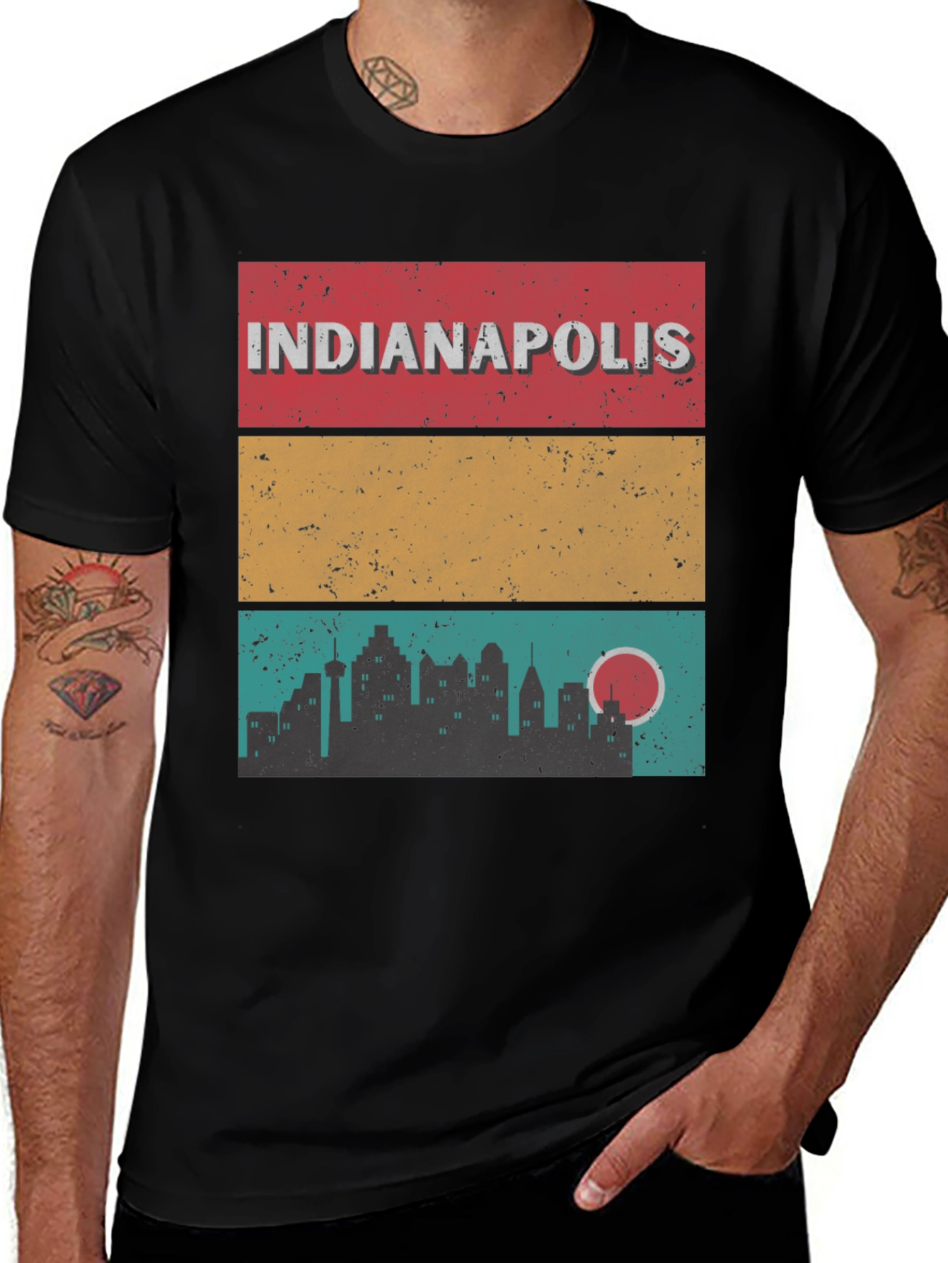 Indianapolis Skyline Graphic T-Shirt
