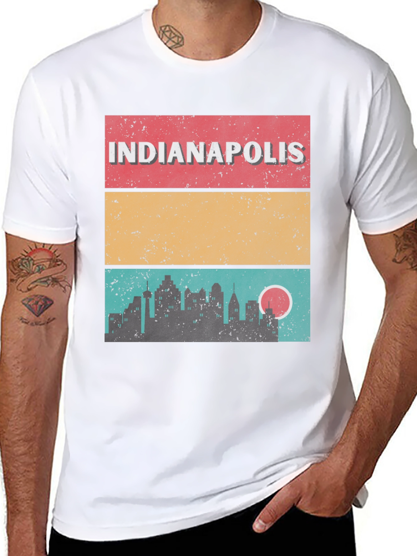 Indianapolis Skyline Graphic T-Shirt