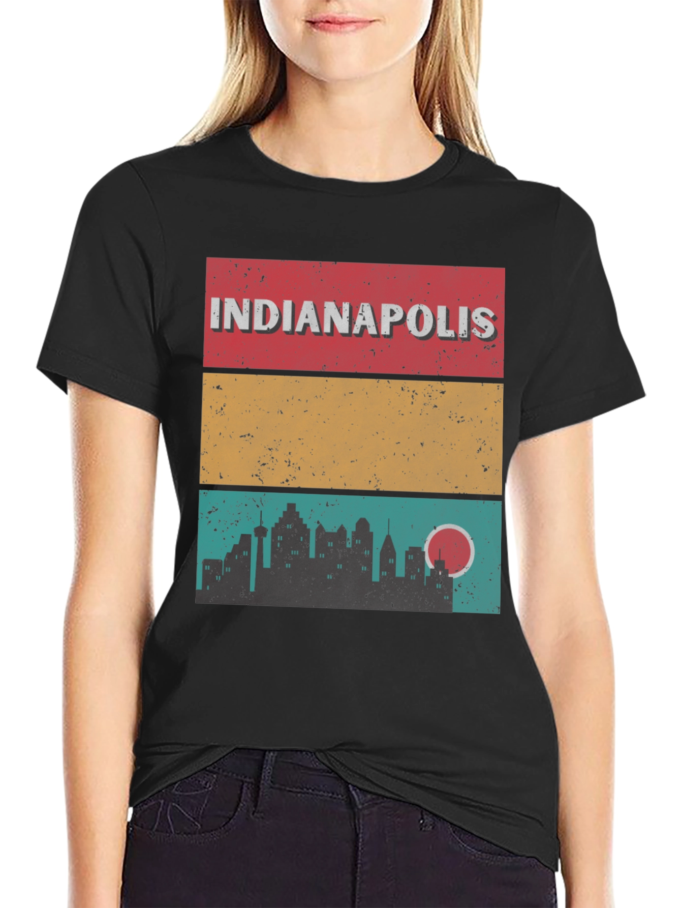 Indianapolis Skyline Graphic T-Shirt
