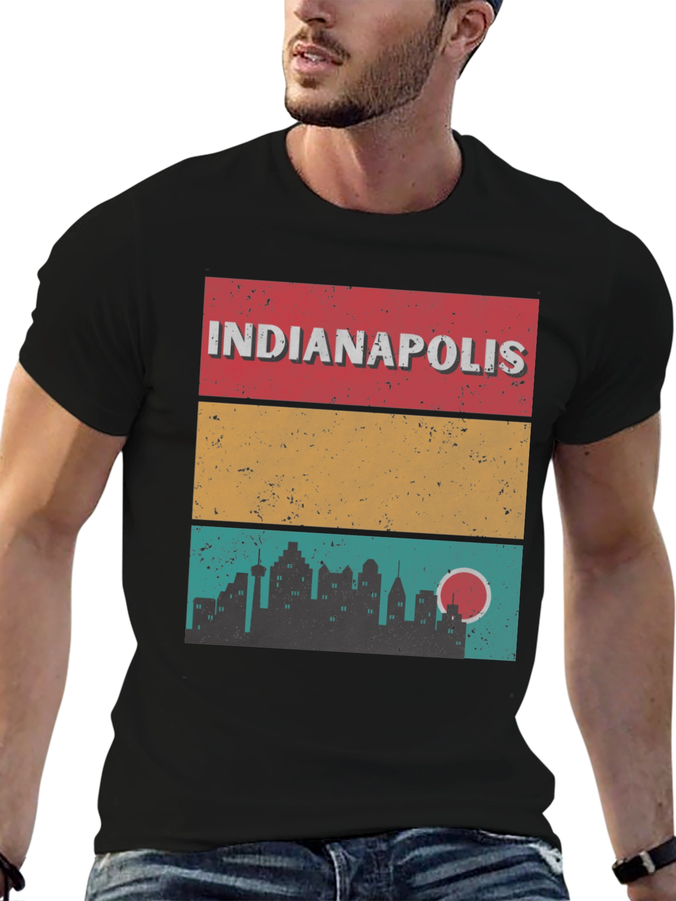 Indianapolis Skyline Graphic T-Shirt