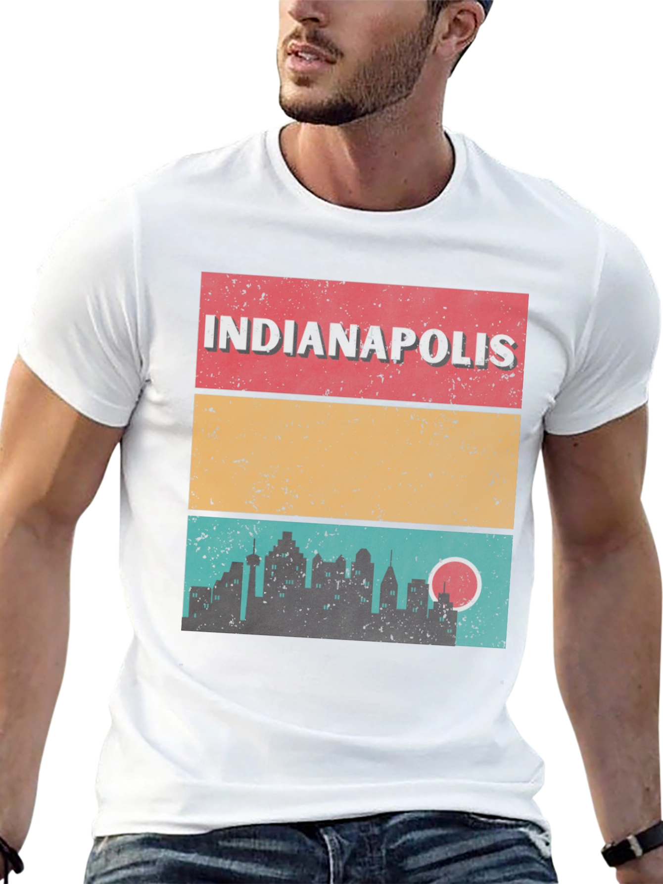 Indianapolis Skyline Graphic T-Shirt