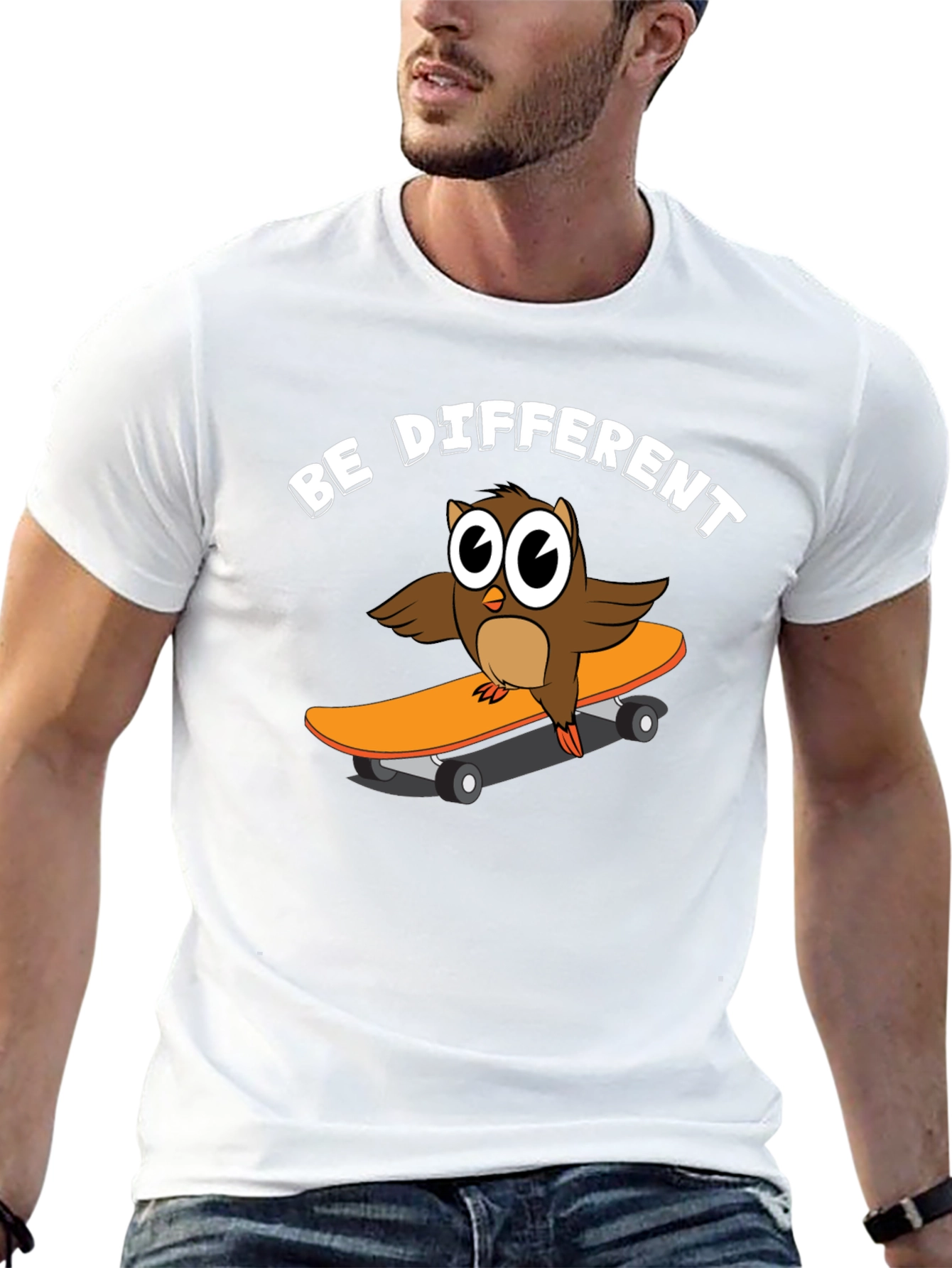 Be Different Owl Skateboard Graphic Tee