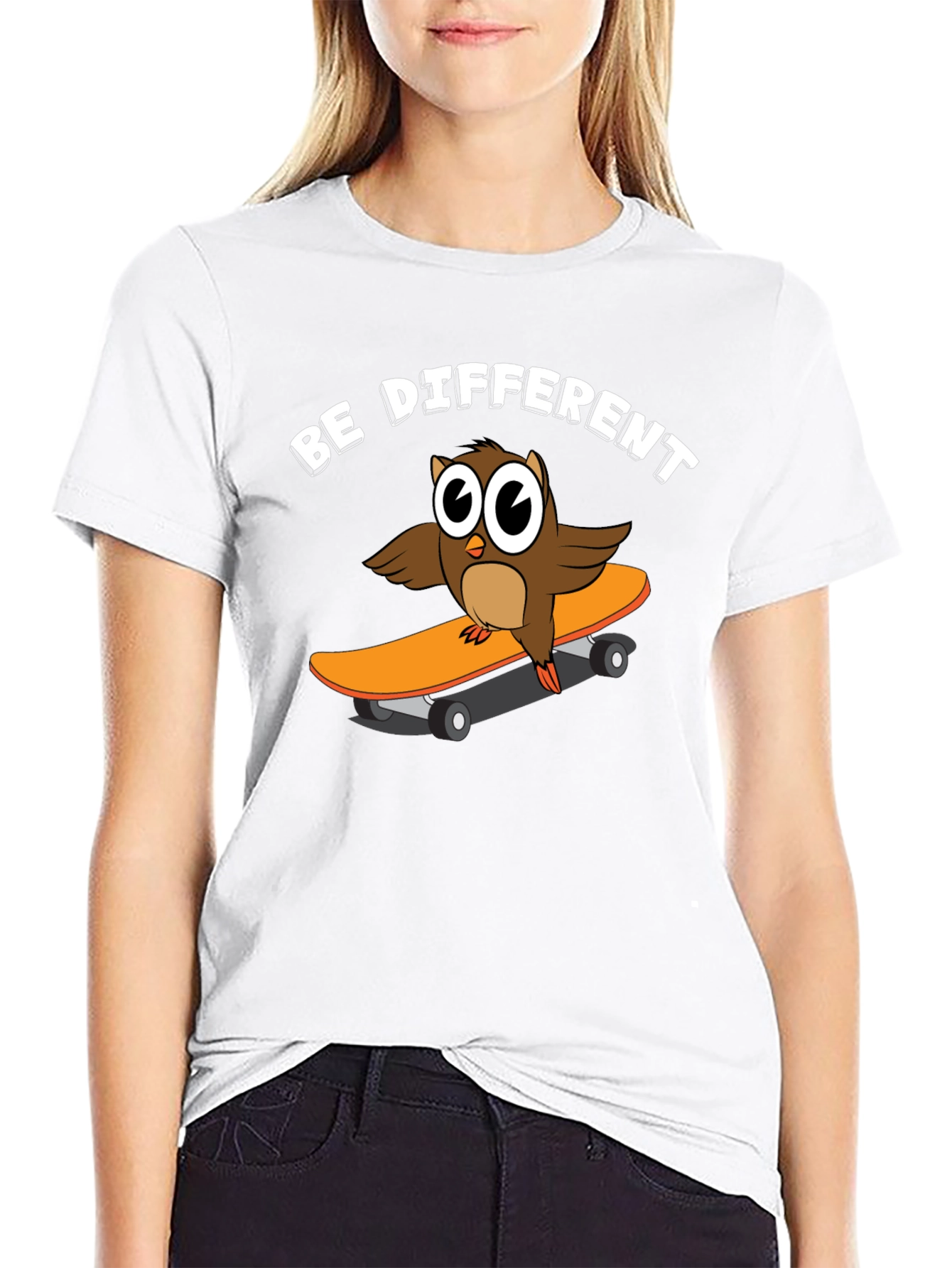 Be Different Owl Skateboard Graphic Tee