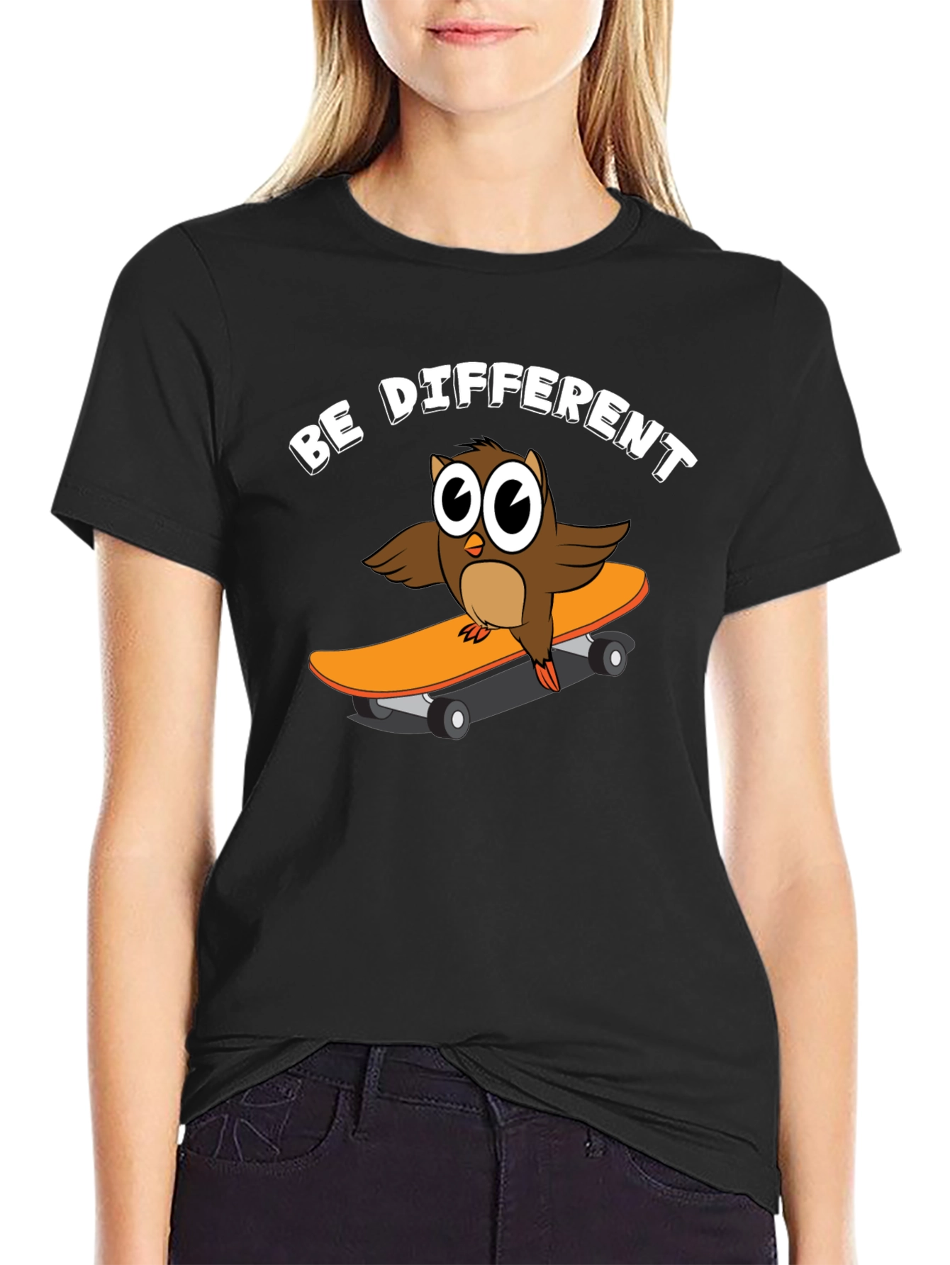 Be Different Owl Skateboard Graphic Tee