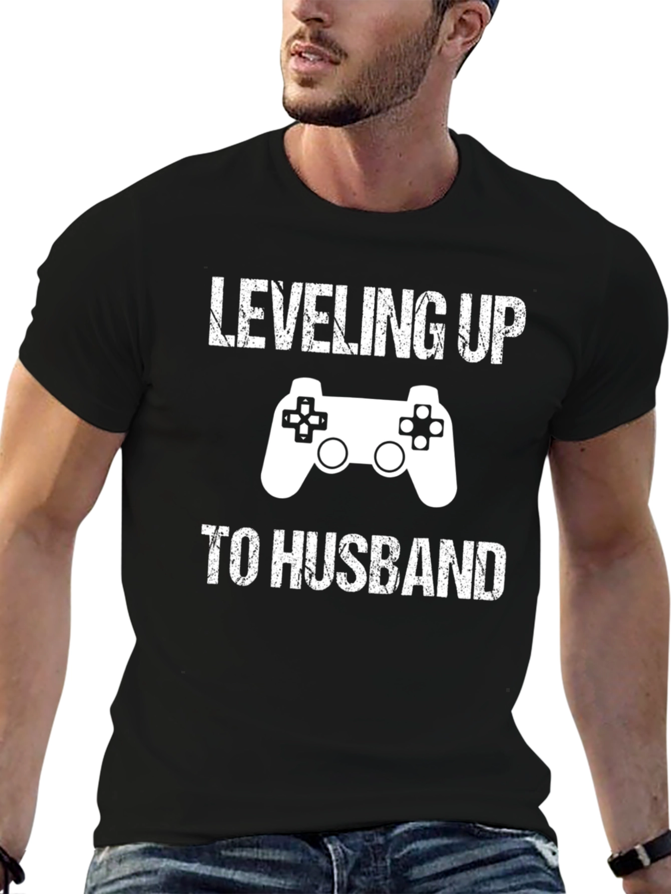 Leveling Up to Husband T-Shirt - Gamer Groom Tee