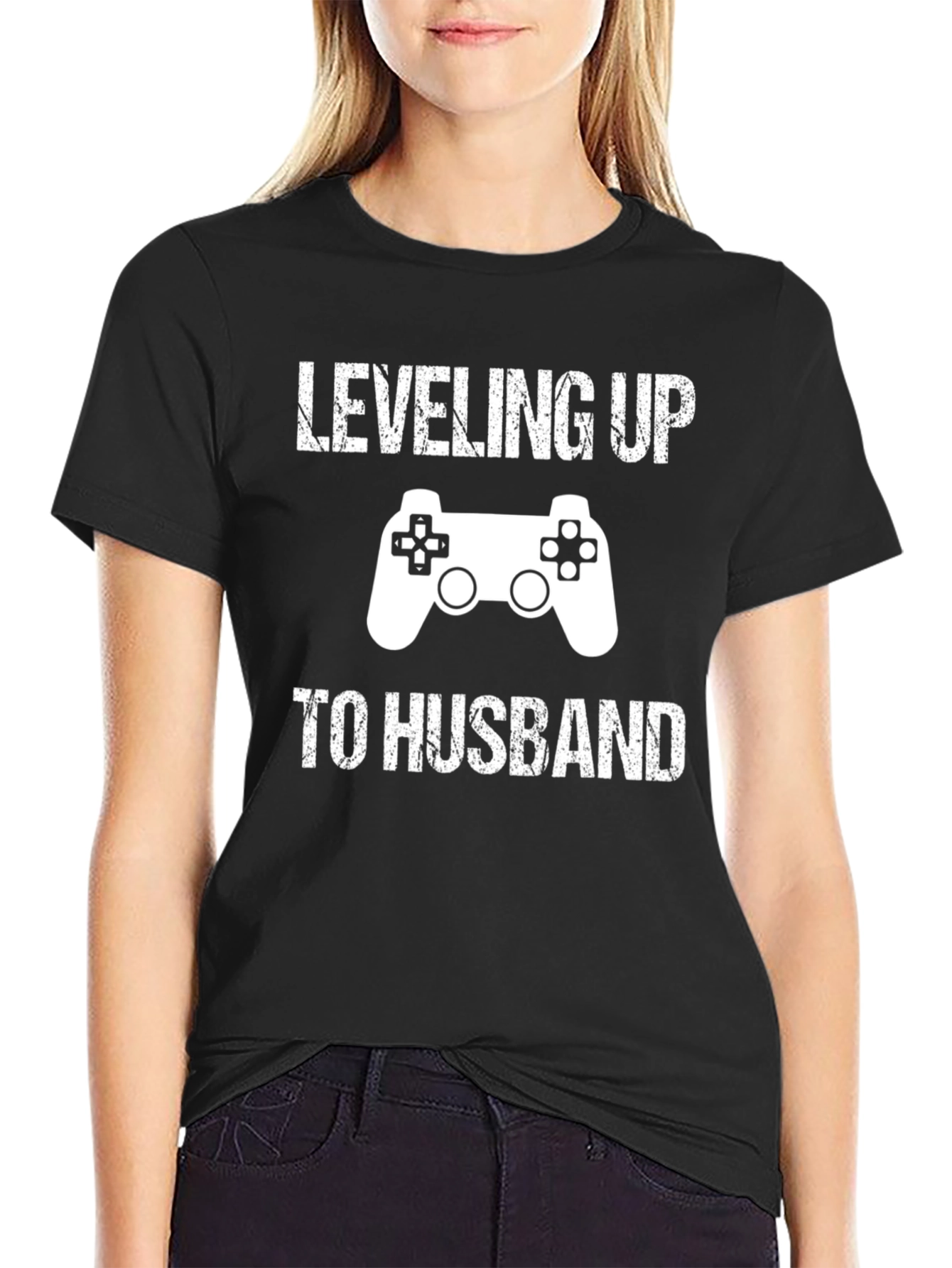 Leveling Up to Husband T-Shirt - Gamer Groom Tee