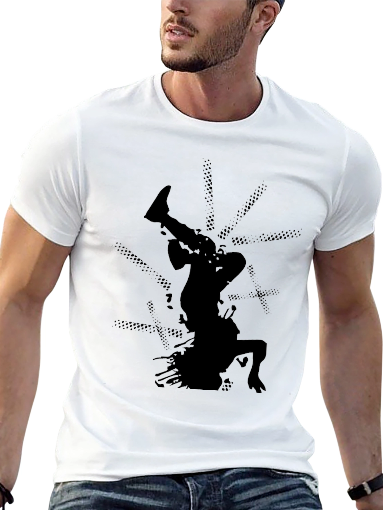 Silhouette Breakdance Graphic T-Shirt - Black