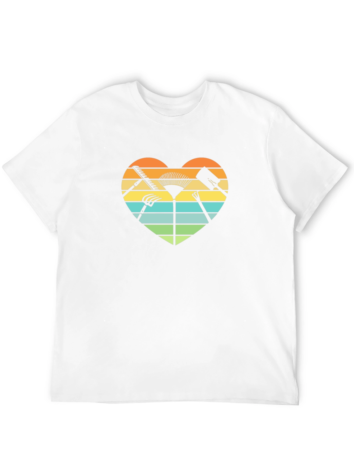 Gardening Heart Graphic Tee - Black