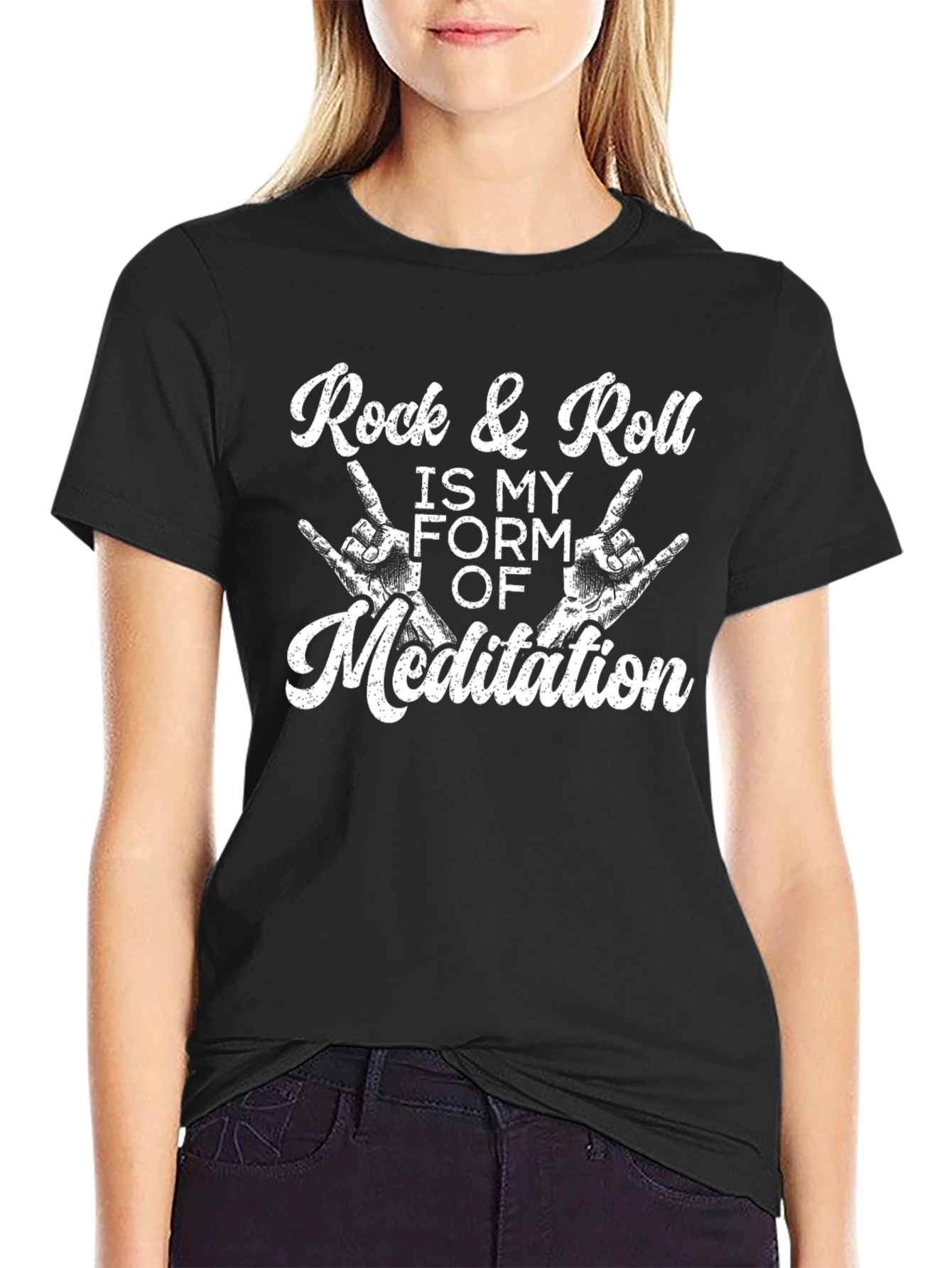 Rock & Roll Meditation Black T-Shirt