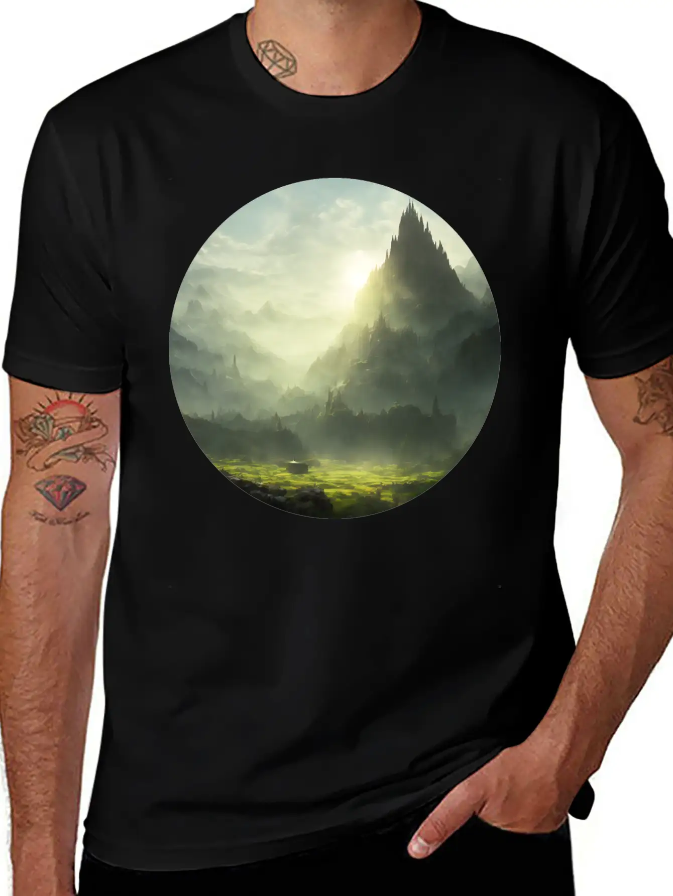 Magical Art Landscape Stylish Everyday T-Shirt – Unisex Basic Cotton Tee