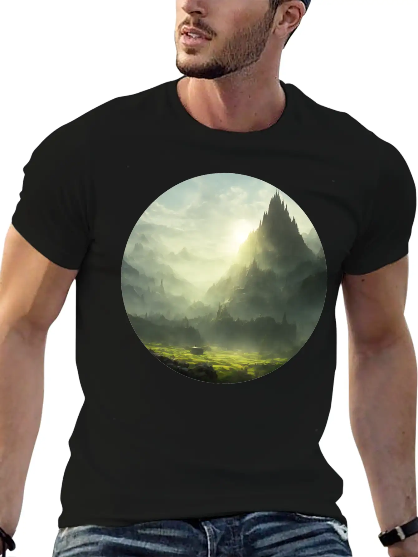 Magical Art Landscape Stylish Everyday T-Shirt – Unisex Basic Cotton Tee