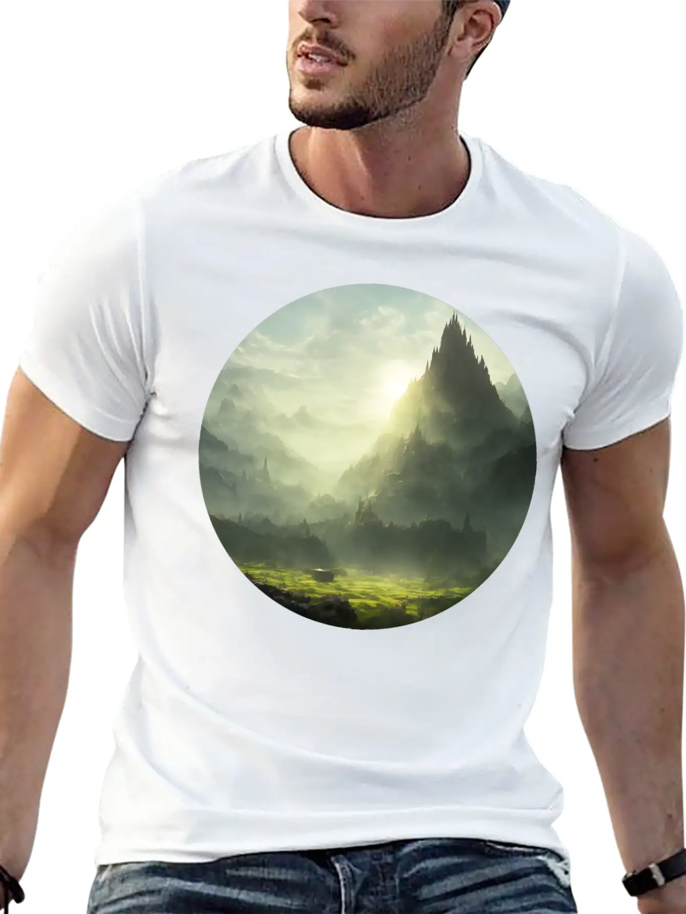 Magical Art Landscape Stylish Everyday T-Shirt – Unisex Basic Cotton Tee