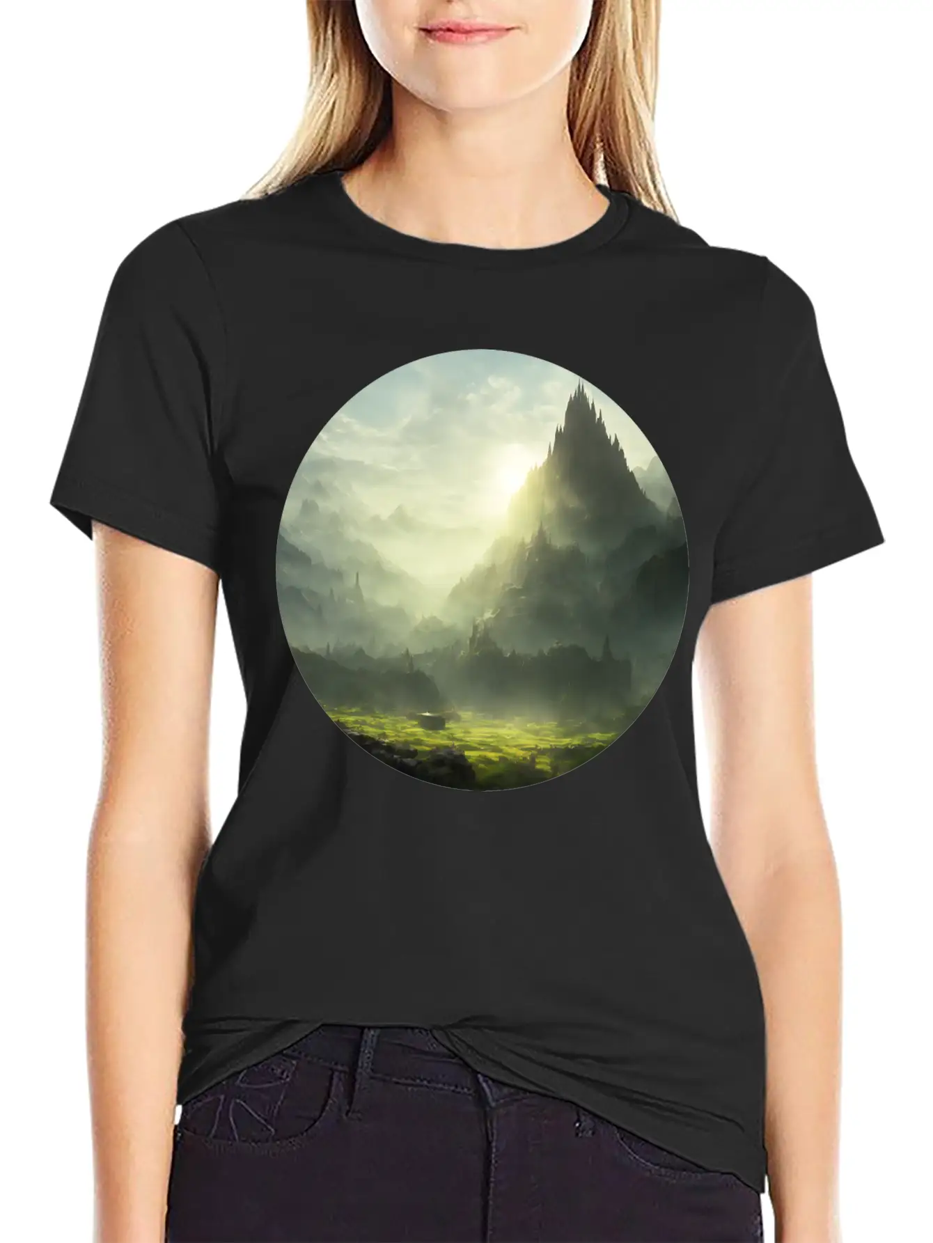 Magical Art Landscape Stylish Everyday T-Shirt – Unisex Basic Cotton Tee