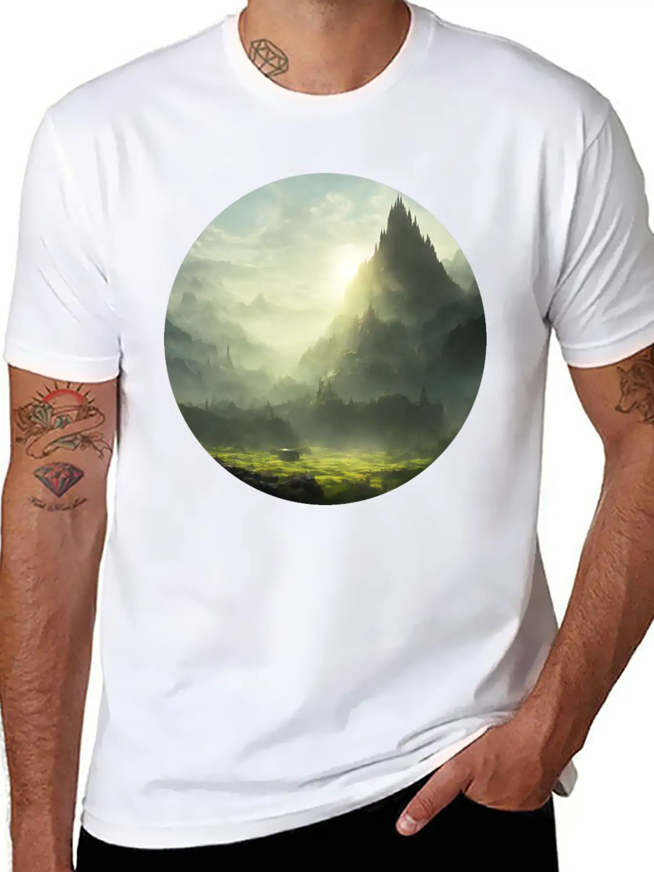 Magical Art Landscape Stylish Everyday T-Shirt – Unisex Basic Cotton Tee