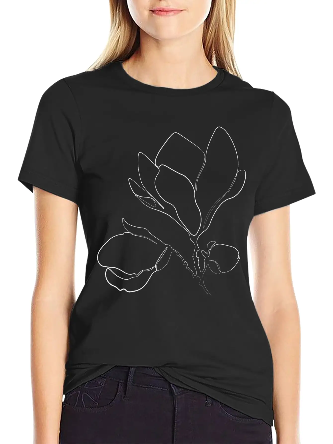 Magnolia Floral Essential Unisex Summer Tee – Soft Cotton Casual Fit