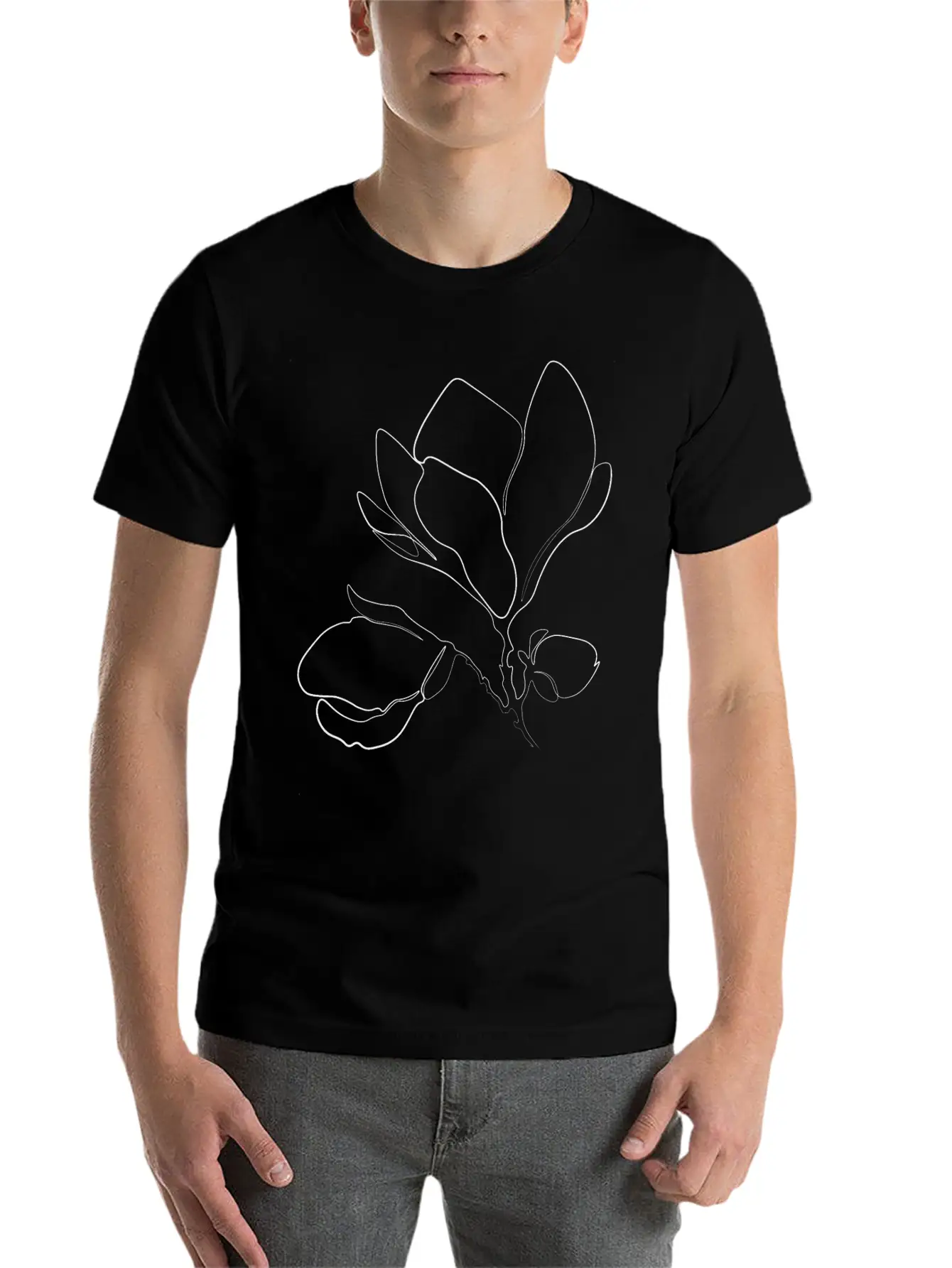 Magnolia Floral Essential Unisex Summer Tee – Soft Cotton Casual Fit