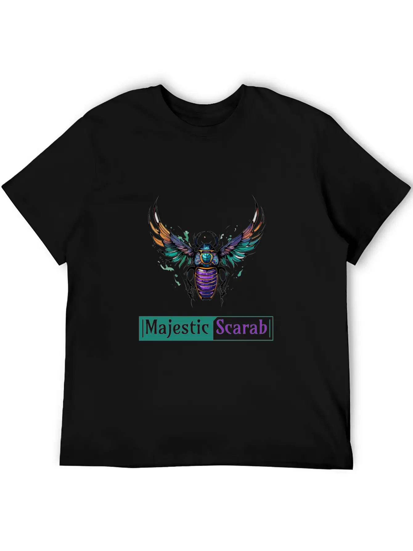 Majestic Scarab - Symbol Of Power And Protection Timeless Short Sleeve Tee – Comfy And Minimalist Design