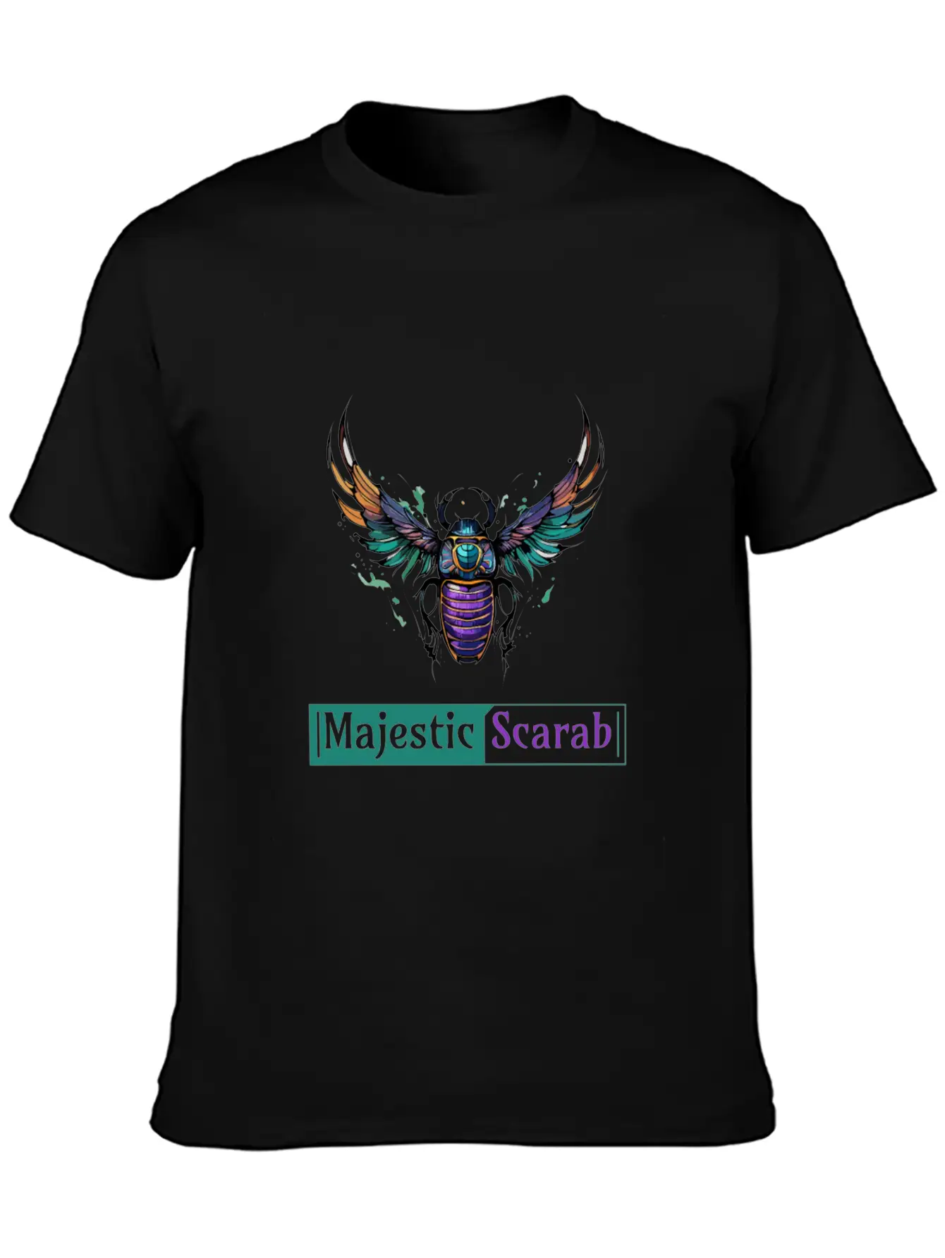 Majestic Scarab - Symbol Of Power And Protection Timeless Short Sleeve Tee – Comfy And Minimalist Design